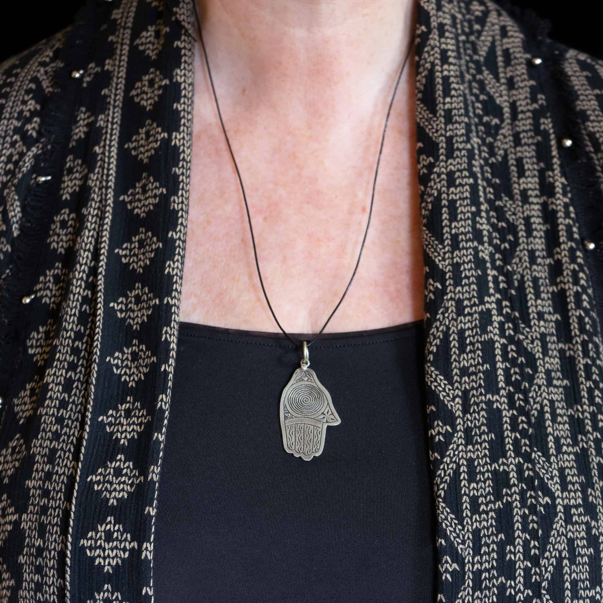 Old Silver 'Hand of Fatima' Khamsa (Hamsa), Guelmim, Morocco