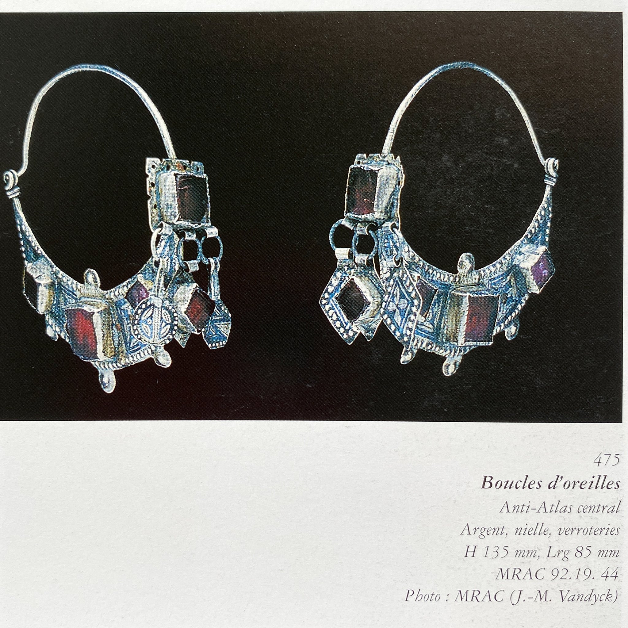 Traditional Antique Amazigh (Berber) Headdress, Ida ou Nadif, Morocco with matching Earrings/Temporals – RARE