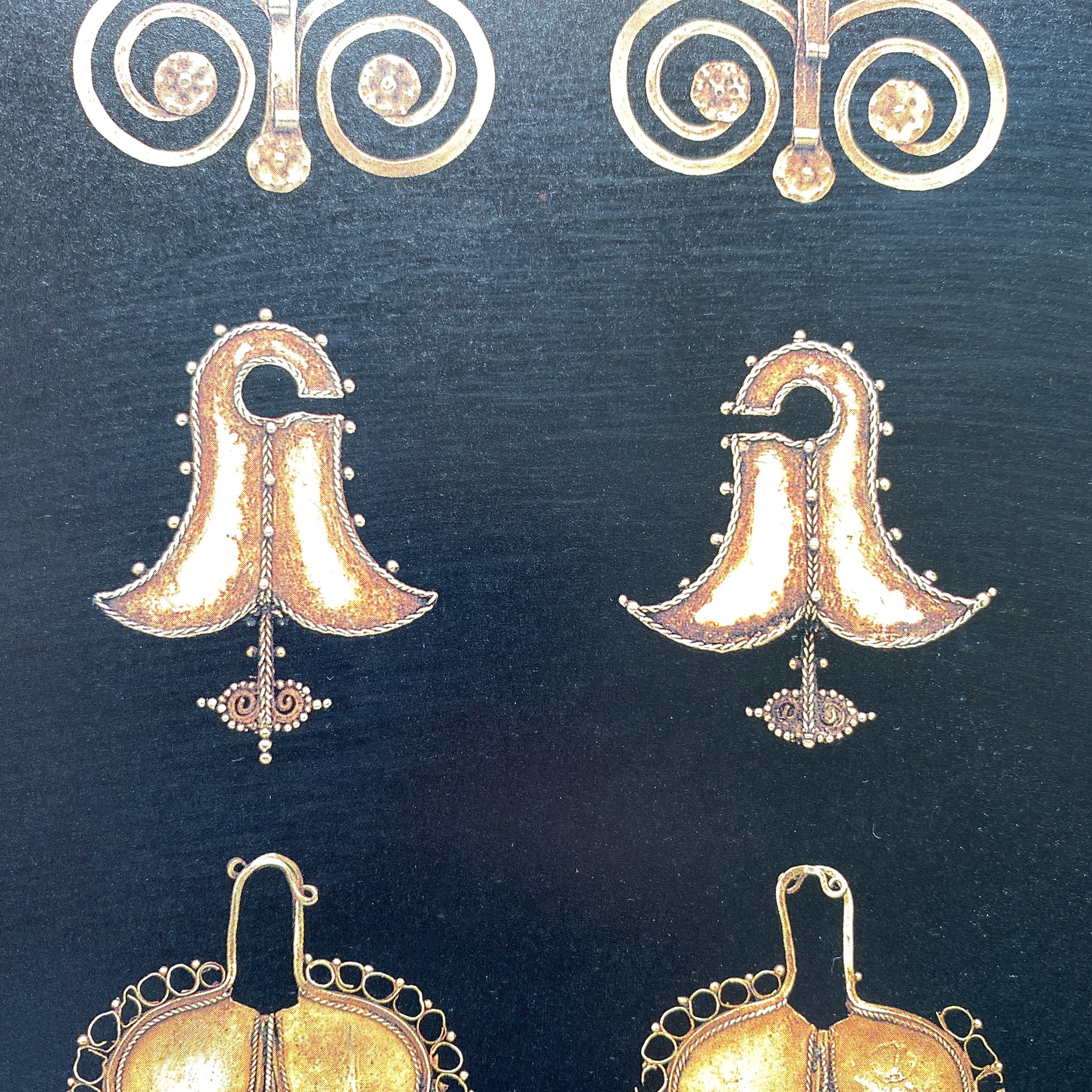 Silver Indonesian earrings, Molucca Islands