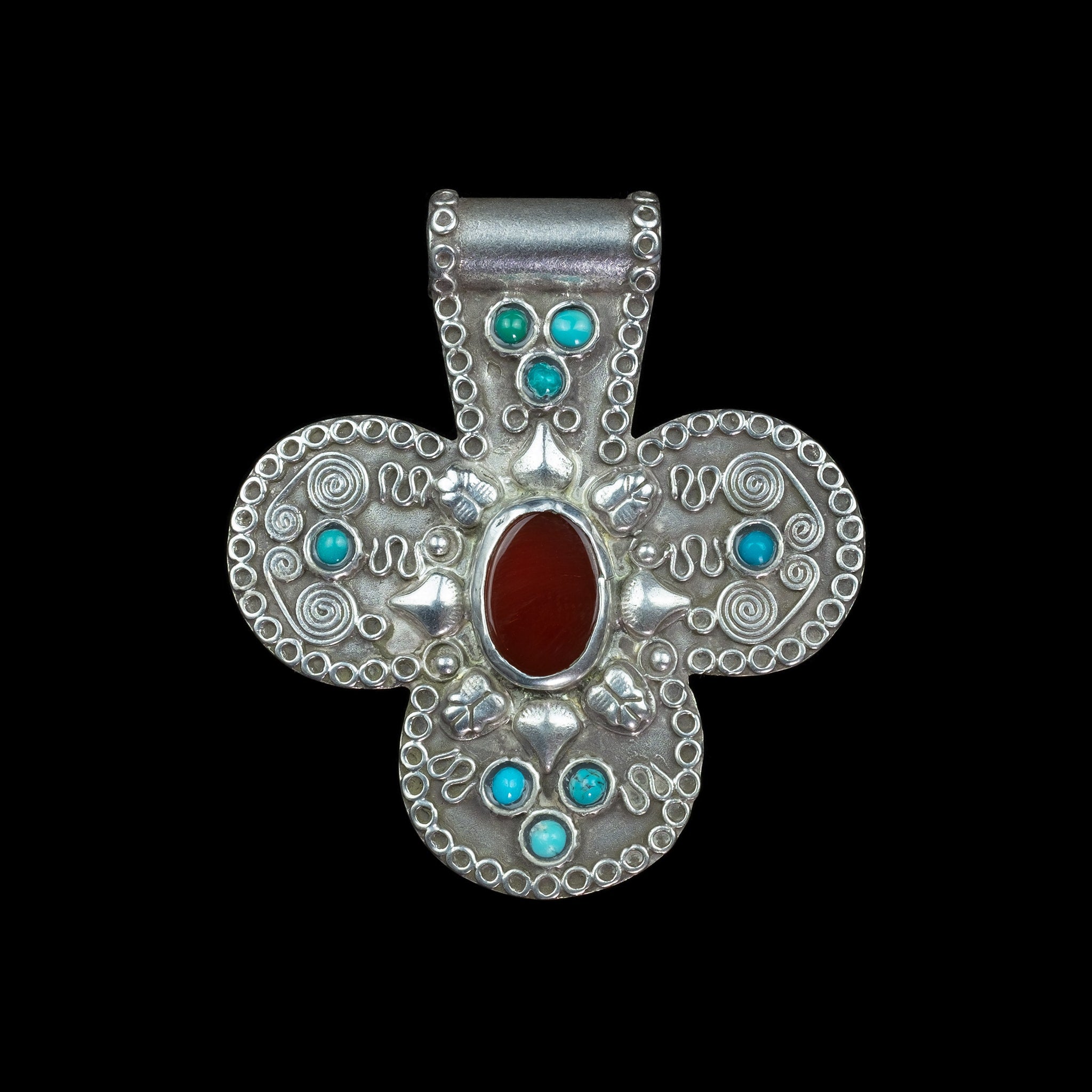 Silver 'Foulet' Hamsa made in Kazakhstan | Vintage Ethnic Jewellery