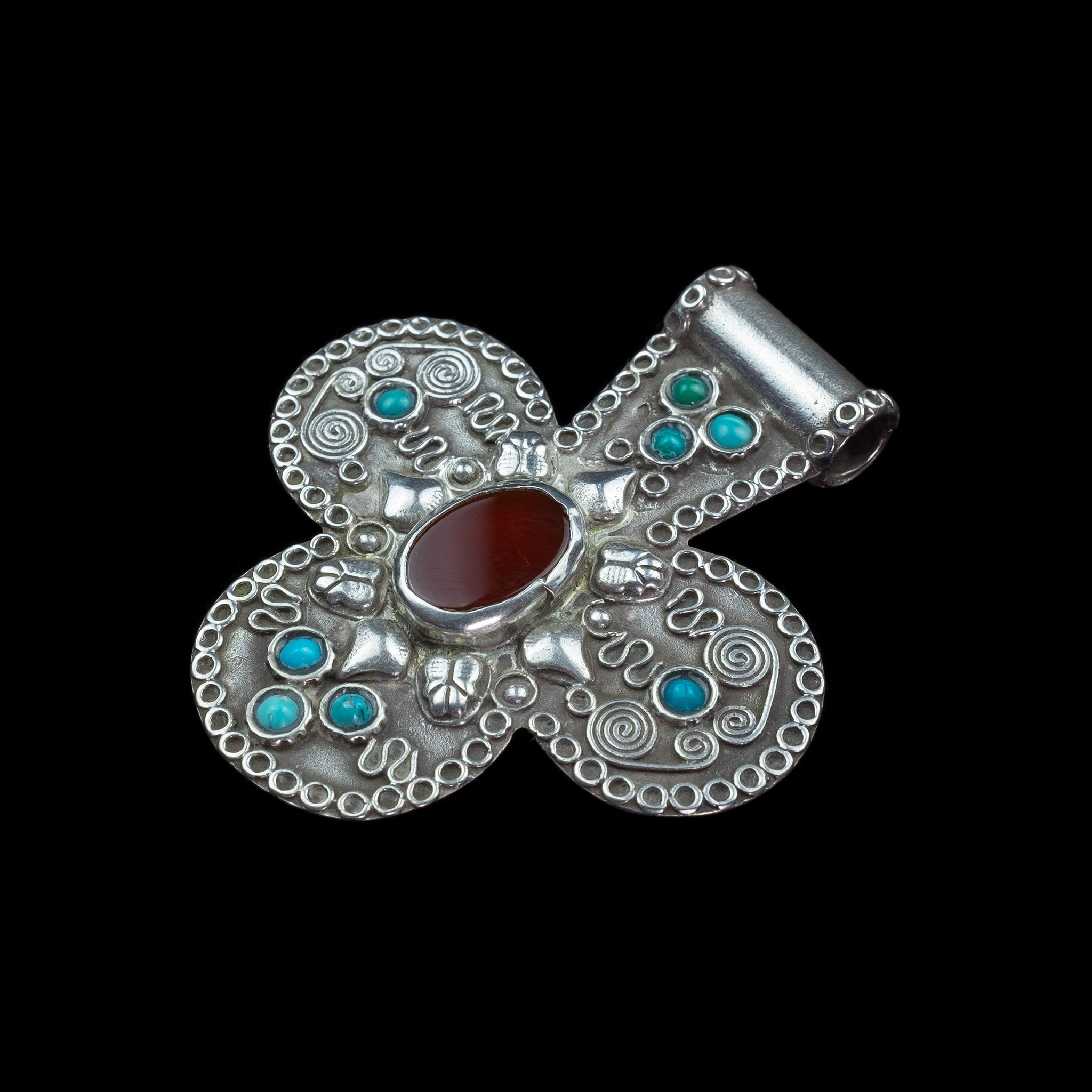 Silver 'Foulet' Hamsa made in Kazakhstan | Vintage Ethnic Jewellery