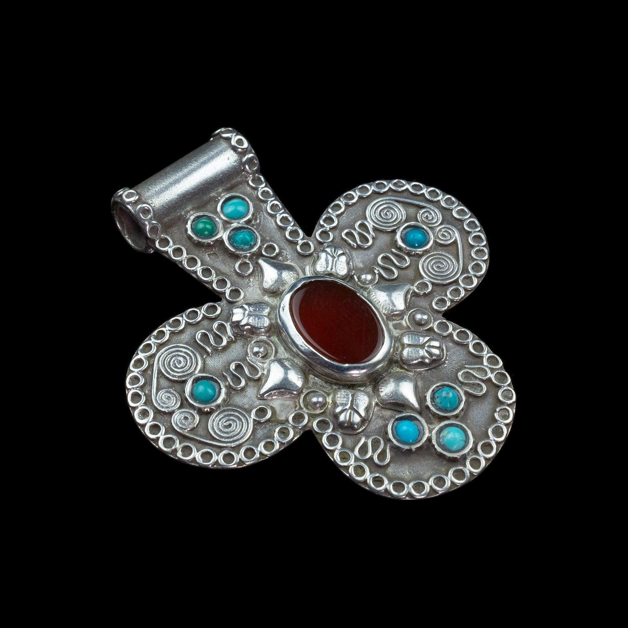 Silver 'Foulet' Hamsa made in Kazakhstan | Vintage Ethnic Jewellery