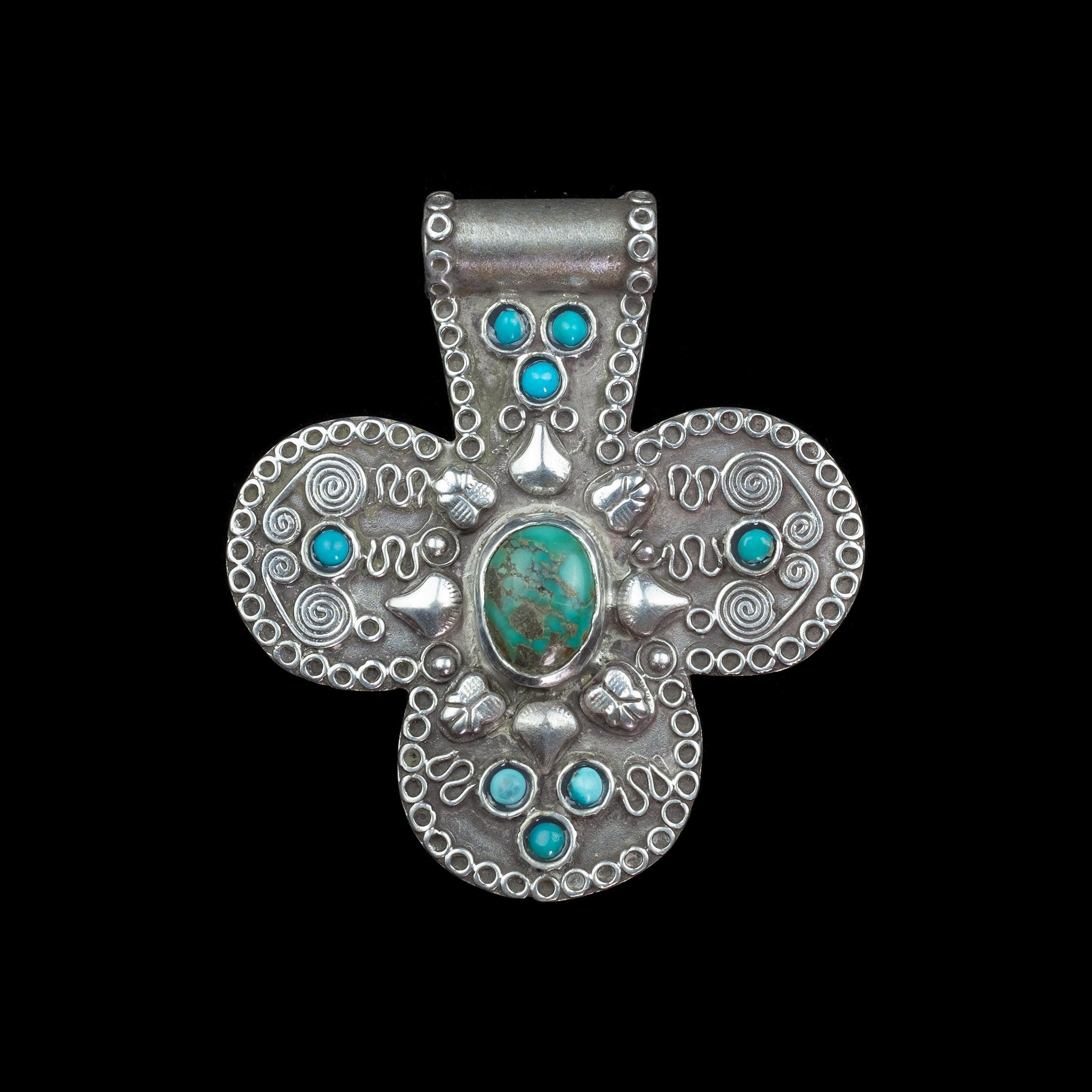 Silver 'Foulet' Hamsa made in Kazakhstan | Vintage Ethnic Jewellery