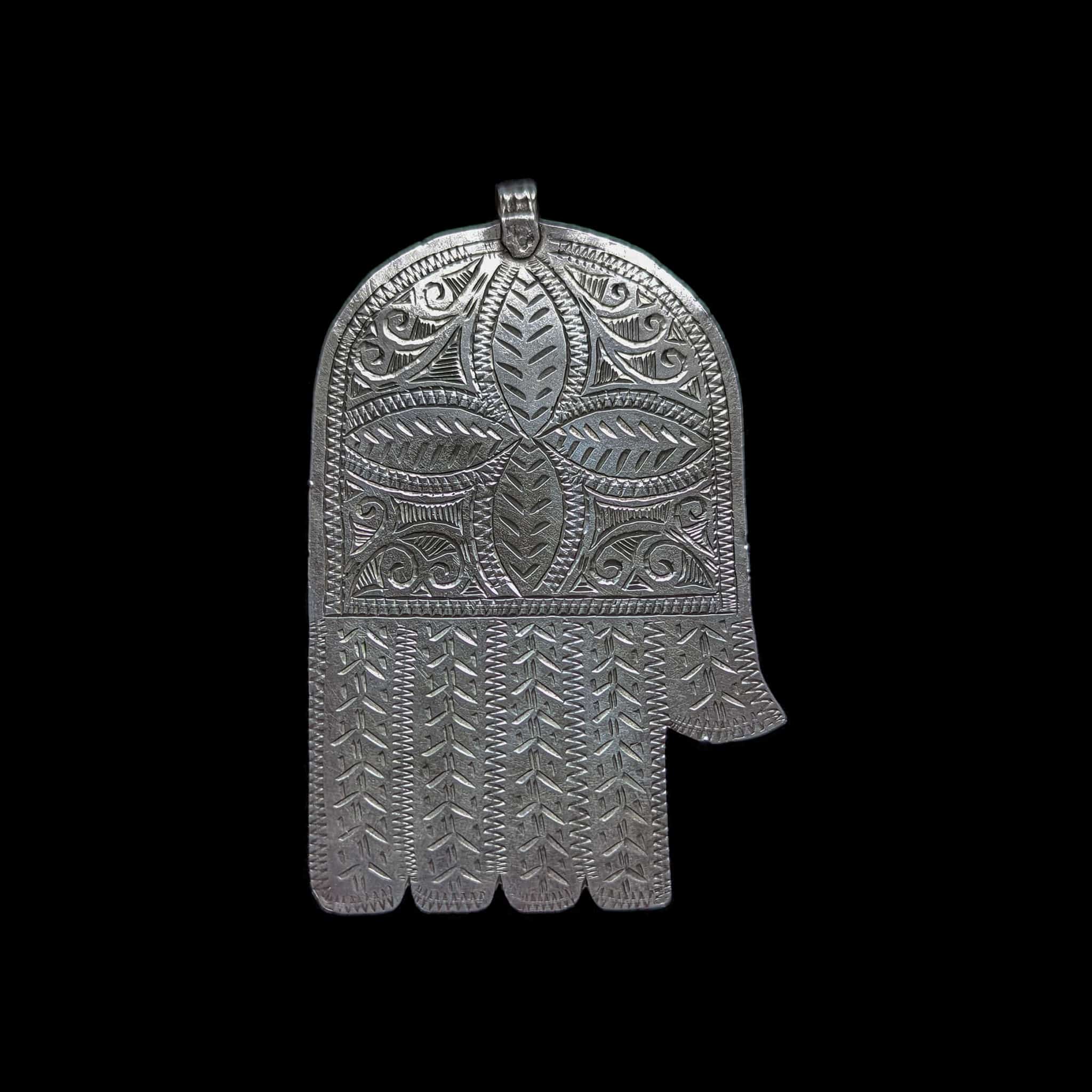 Old Moroccan Silver 'Hand of Fatima' Khamsa (Hamsa) - Large