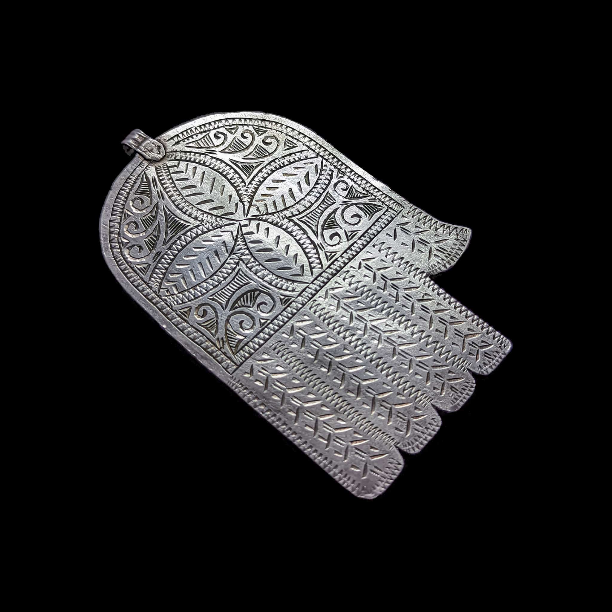 Old Moroccan Silver 'Hand of Fatima' Khamsa (Hamsa) - Large
