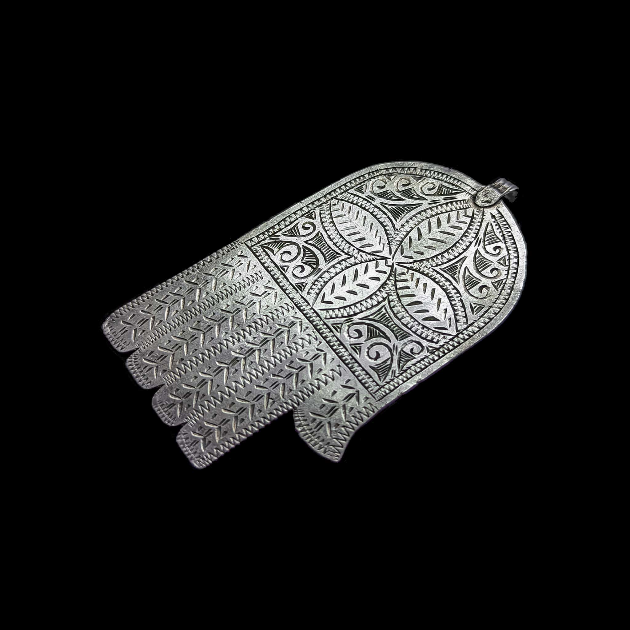 Old Moroccan Silver 'Hand of Fatima' Khamsa (Hamsa) - Large