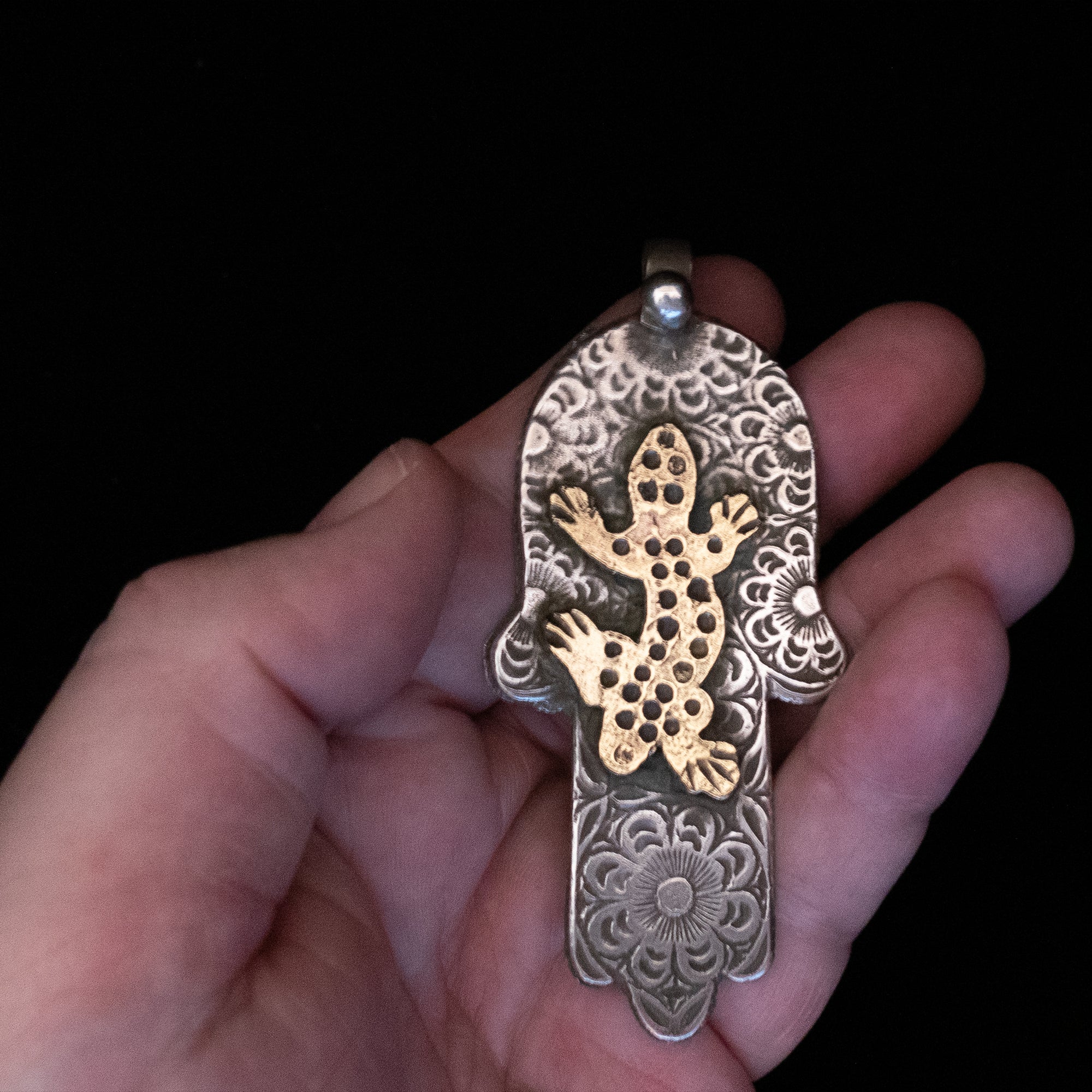 Silver khamsa pendant