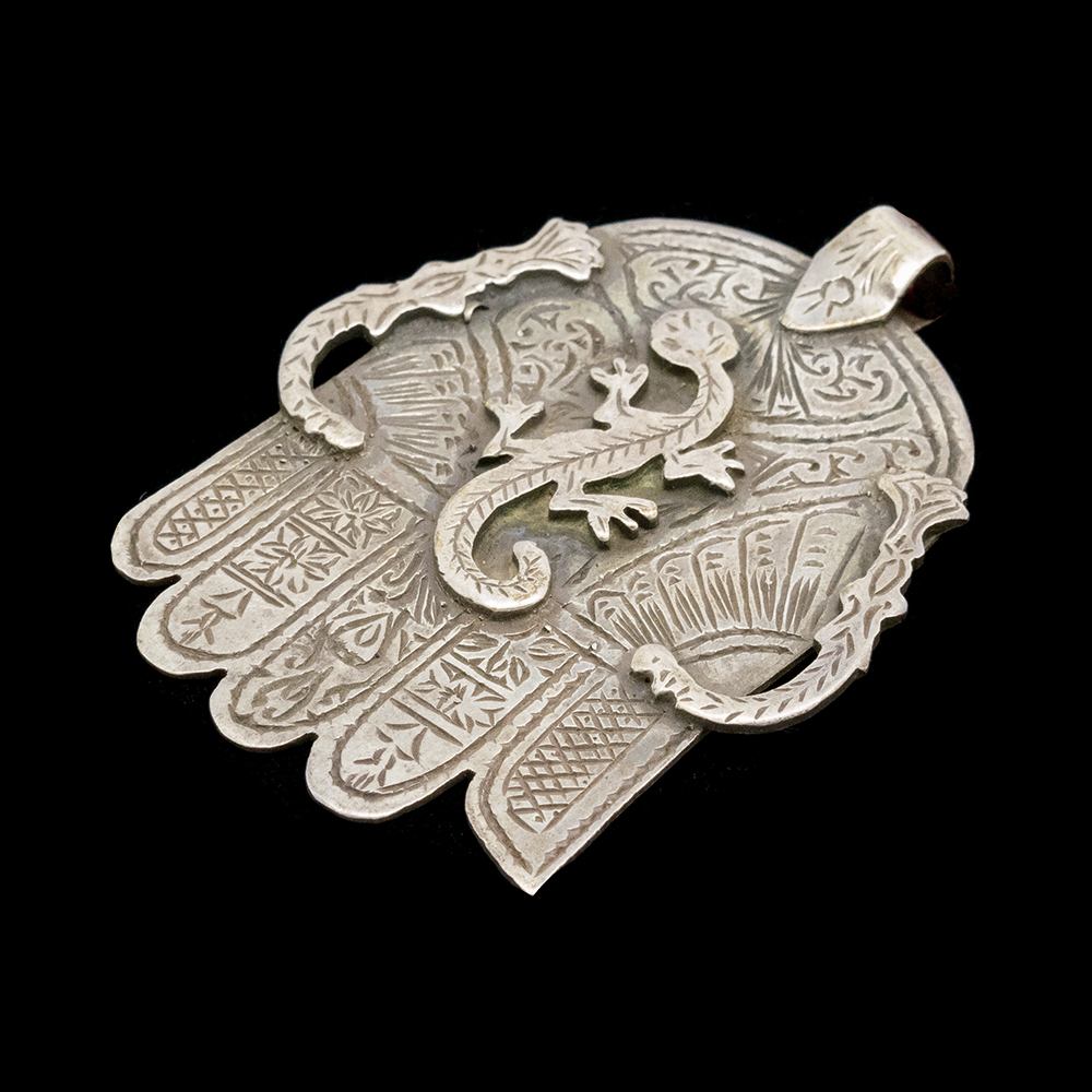 Berber Jewellery | Vintage silver khamsa (hamsa) from Marrakech, Morocco