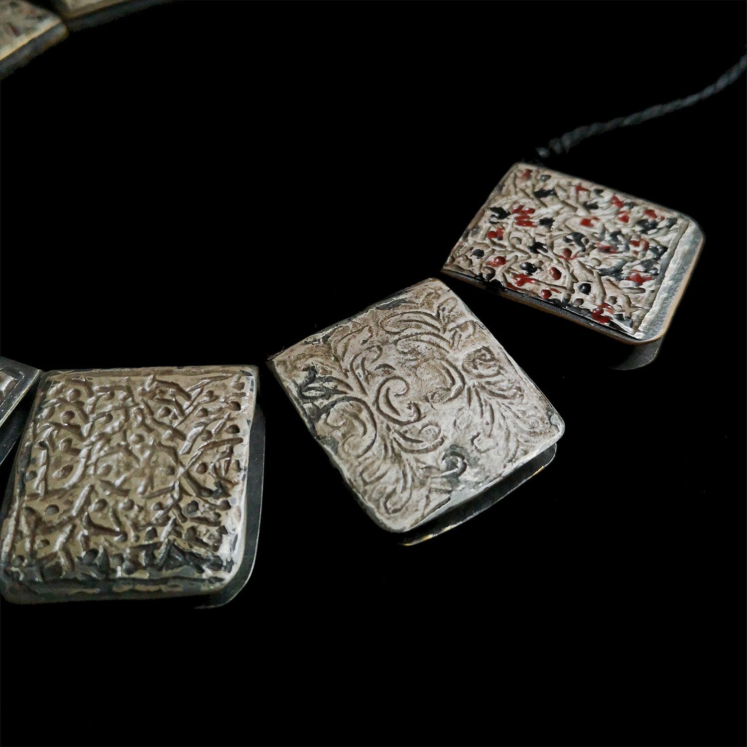 Old Berber Silver, Brass & Enamel Kitab Amulet Boxes