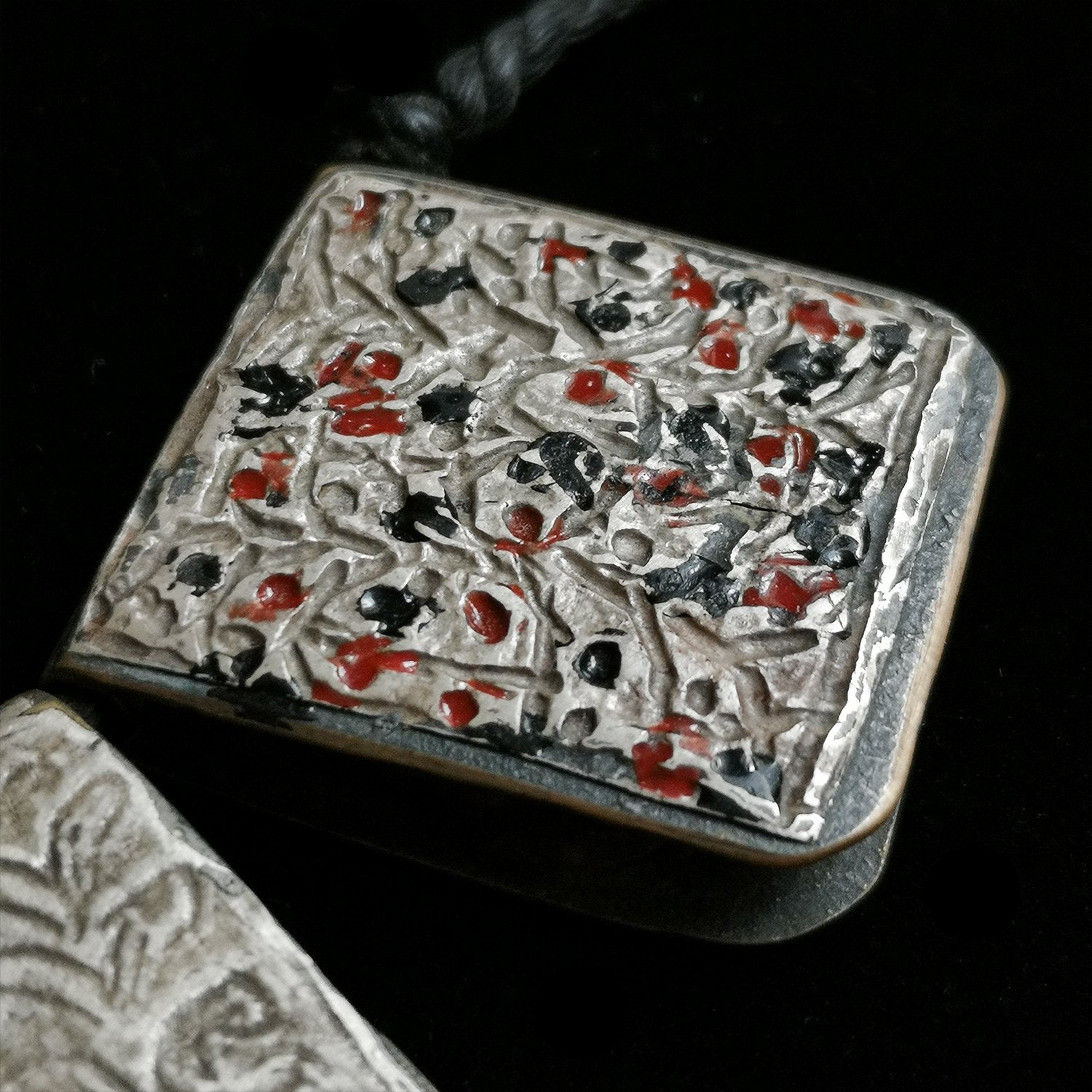 Old Berber Silver, Brass & Enamel Kitab Amulet Boxes