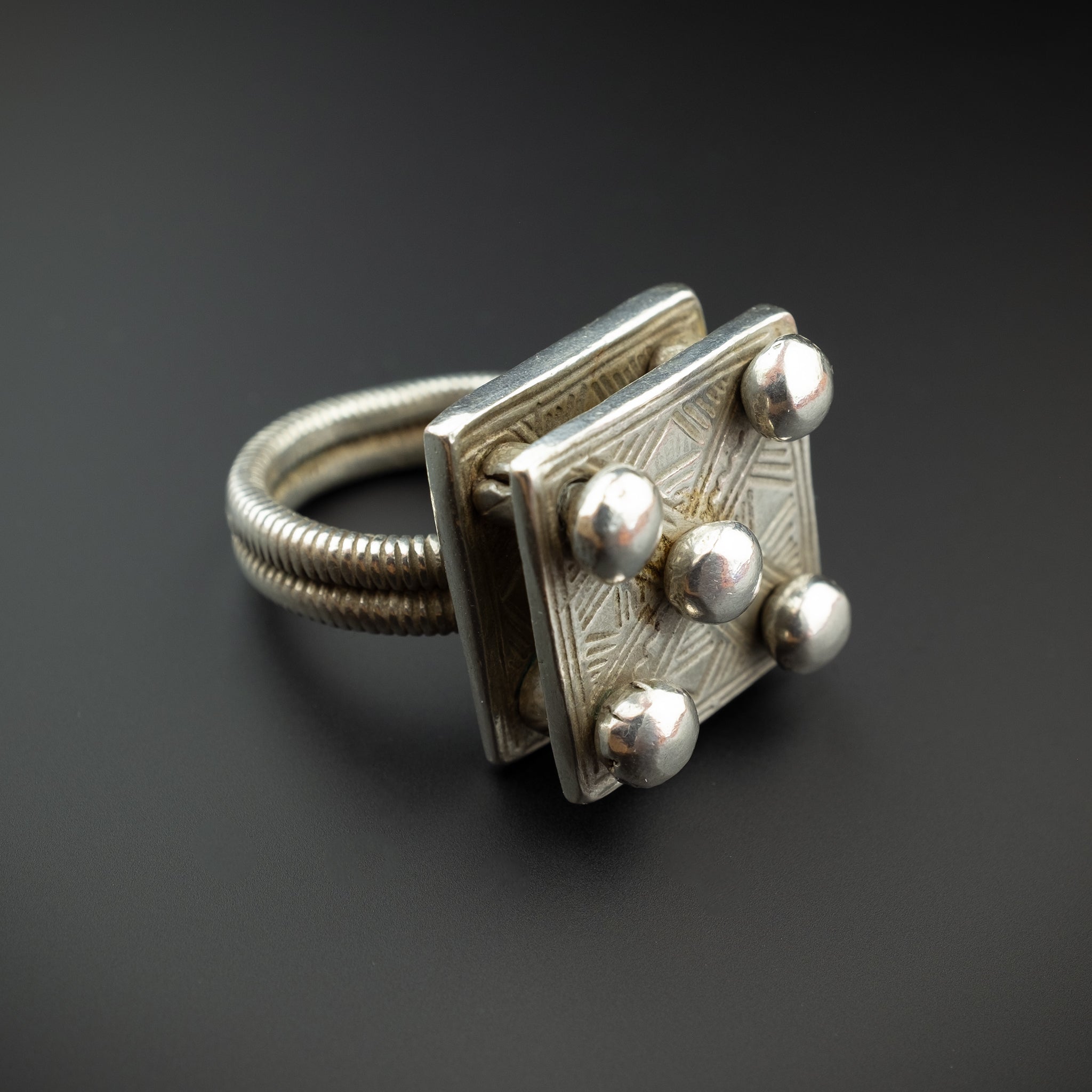 Vintage Silver Tuareg Ring, Mauritania