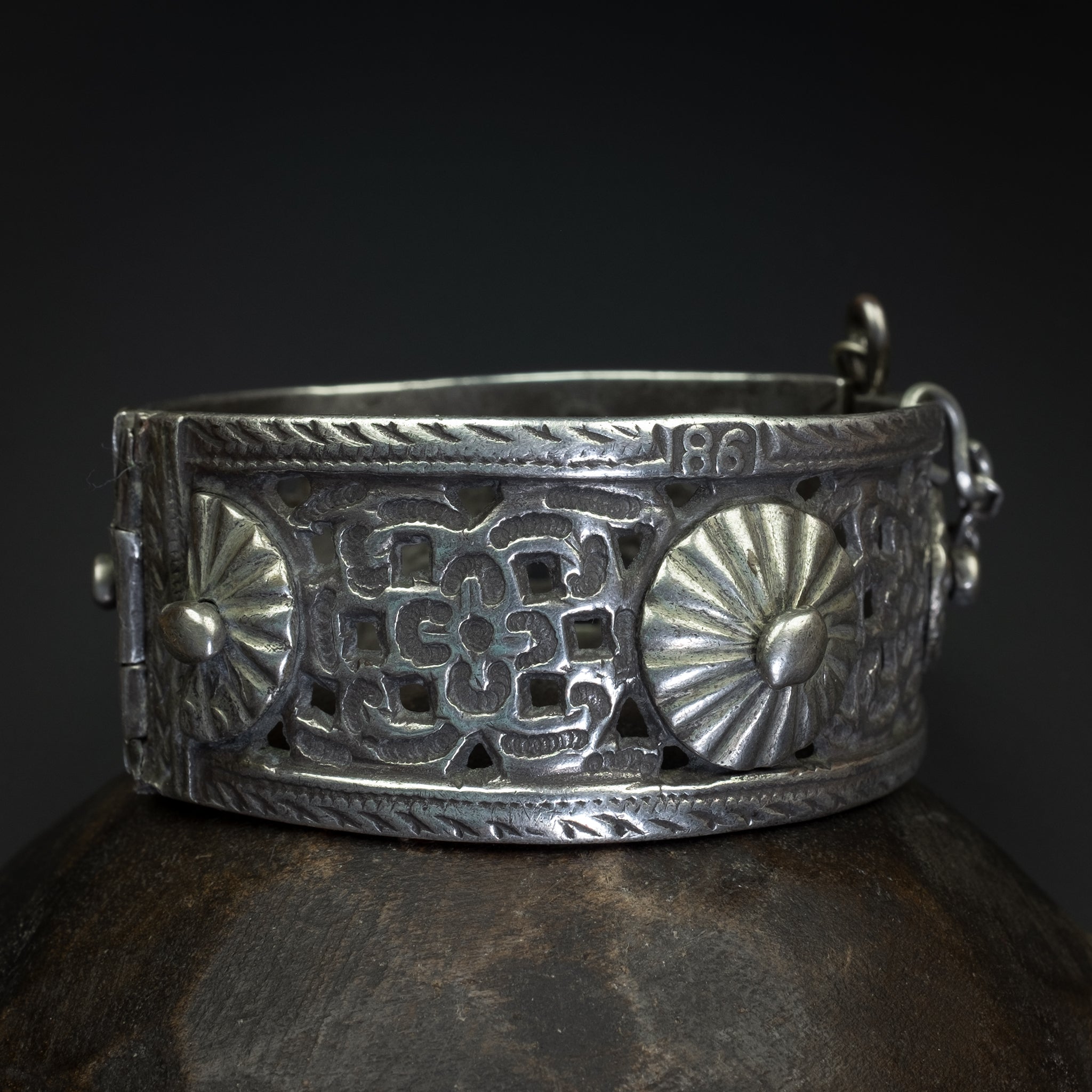 Antique Silver Bracelet from Meknès, Morocco – Rare