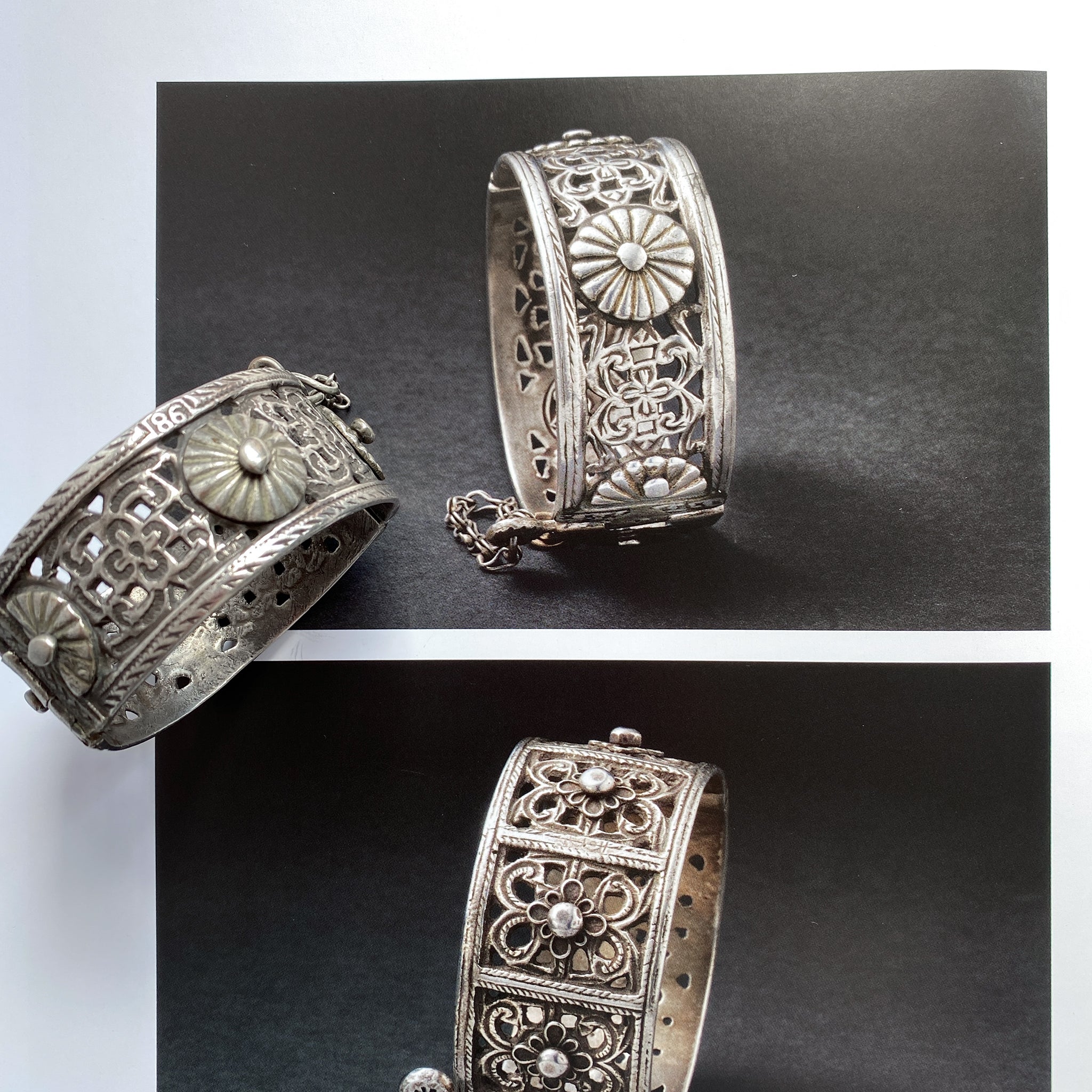 Antique Silver Bracelet from Meknès, Morocco – Rare