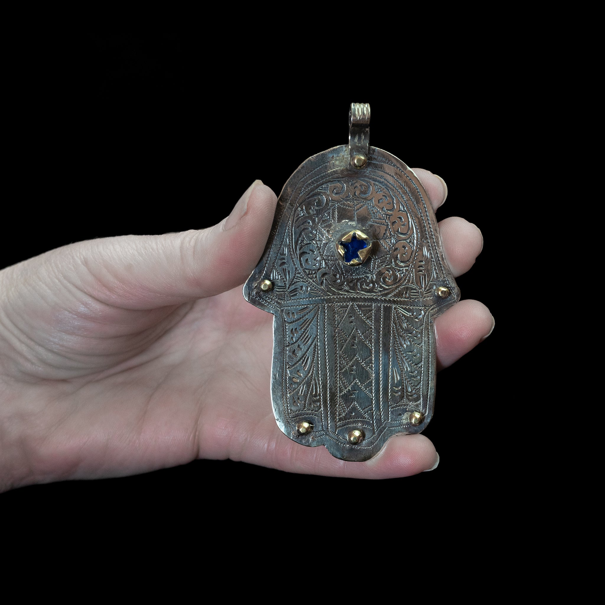 Large Vintage Hamsa from Essaouira | Vintage Ethnic Jewellery