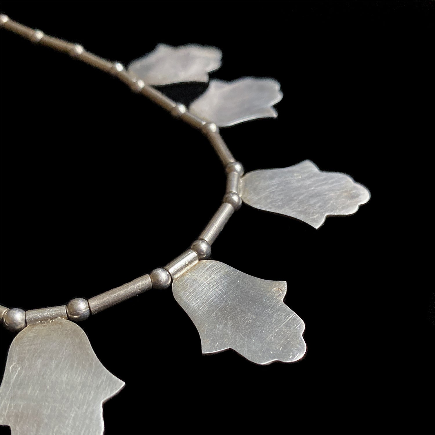 Silver khamsa necklace from Morocco