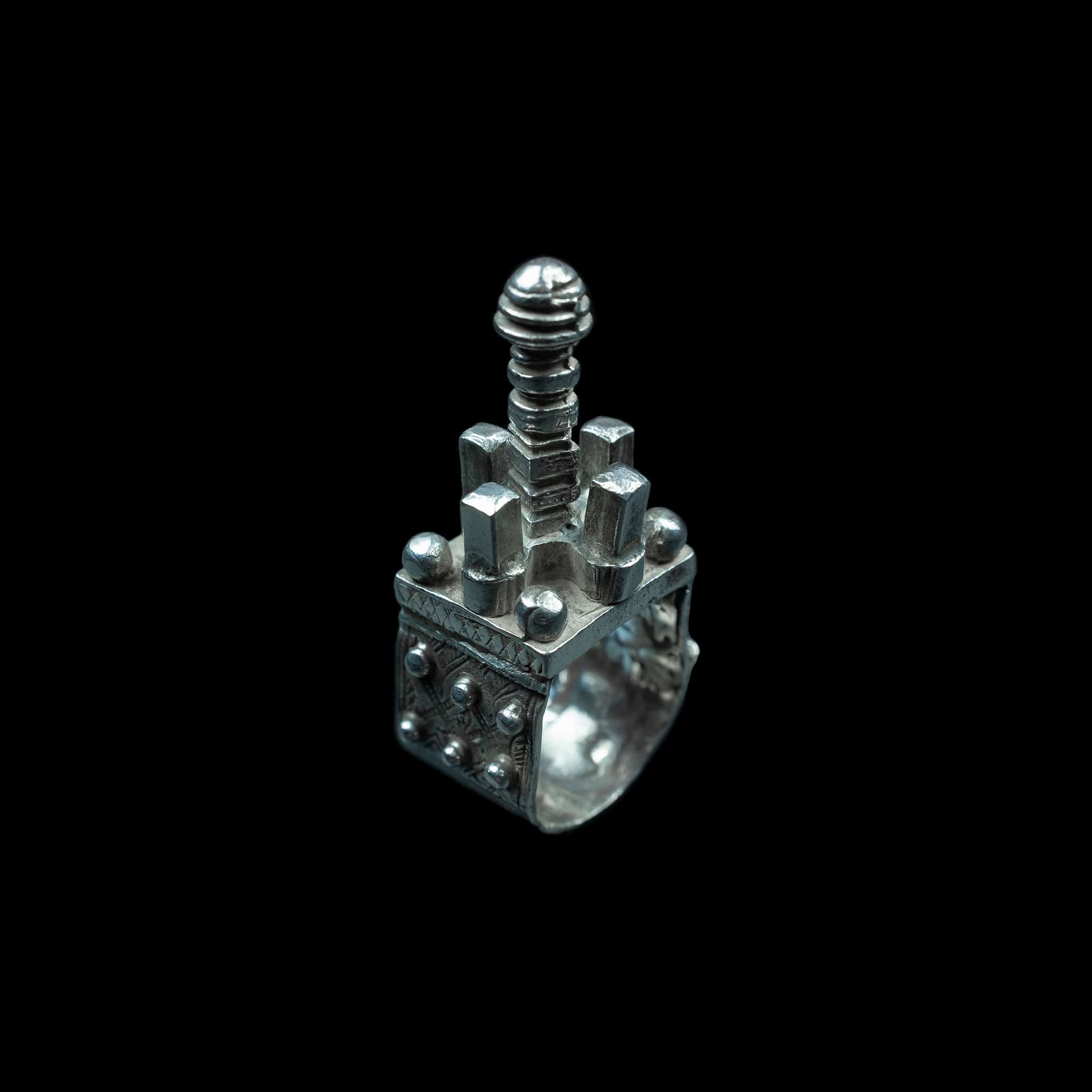 Silver Mali Mosque Ring | Vintage Ethnic Jewellery | Tuareg Jewellery