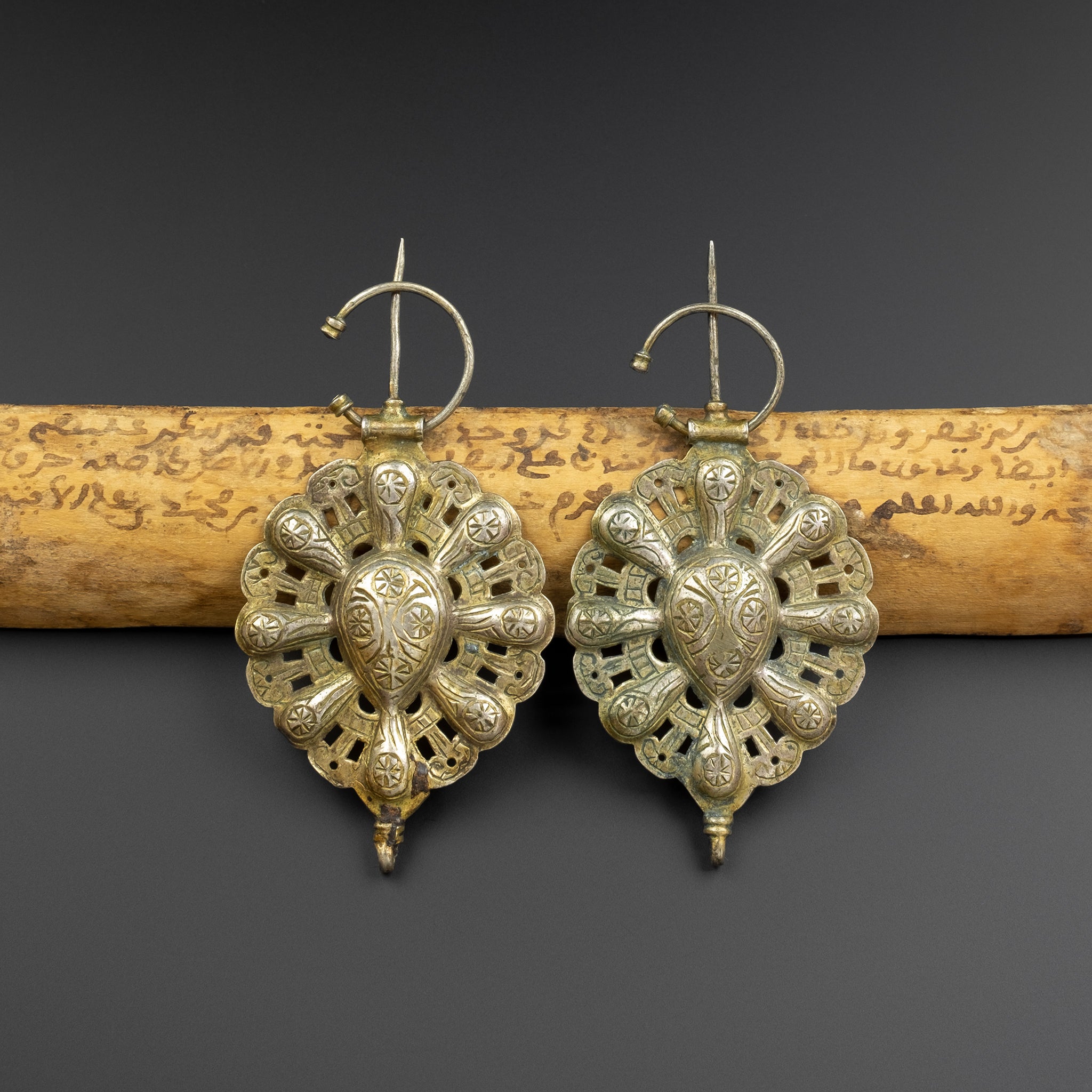 Vintage Pair of Silver Fibulae from Ouezzane, Morocco