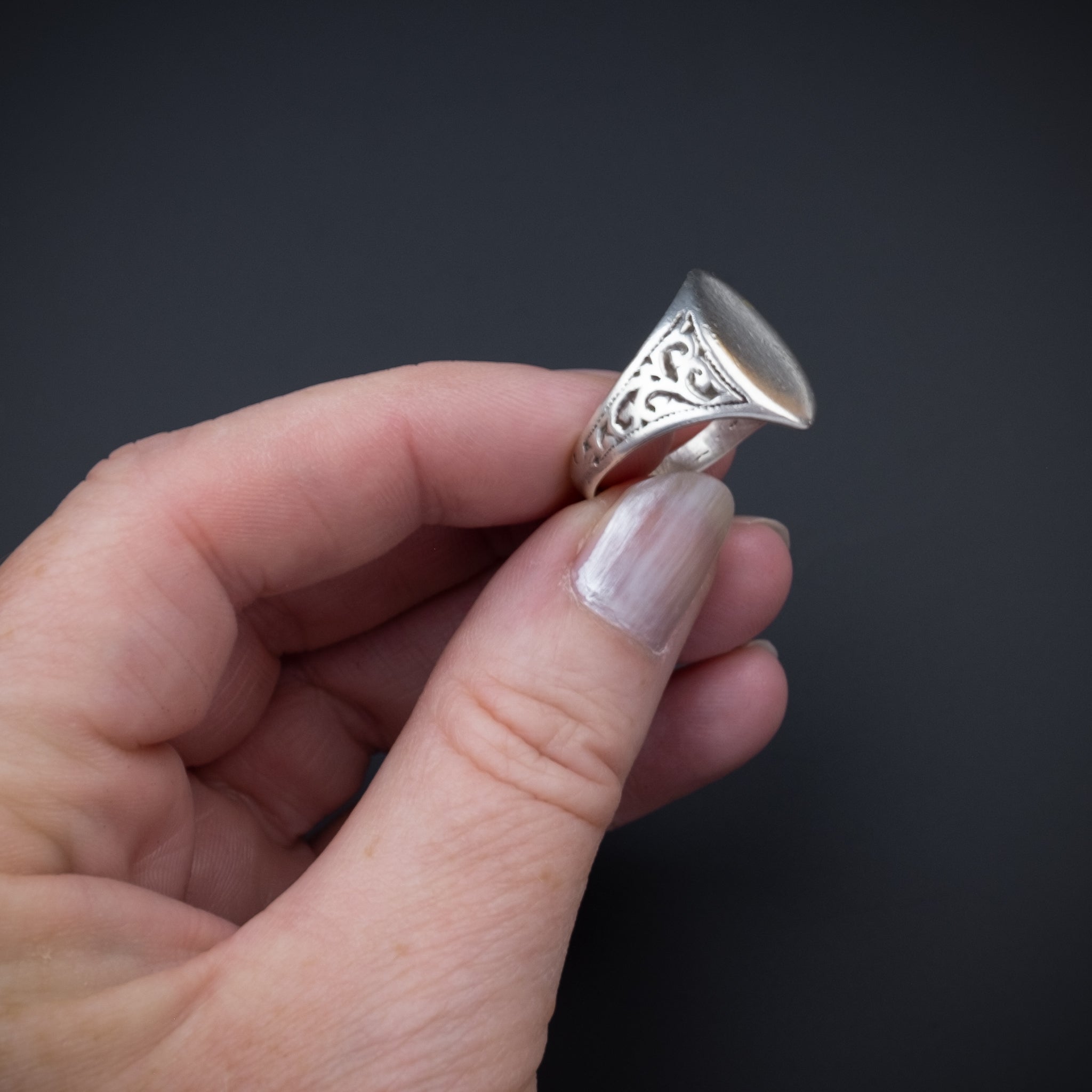 Old Silver Oval Ring, Essaouira, Morocco