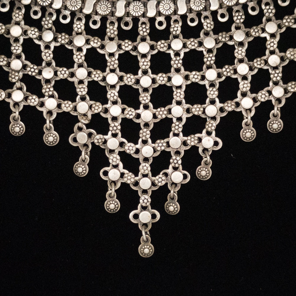 Vintage tribal silver necklace from Rajasthan