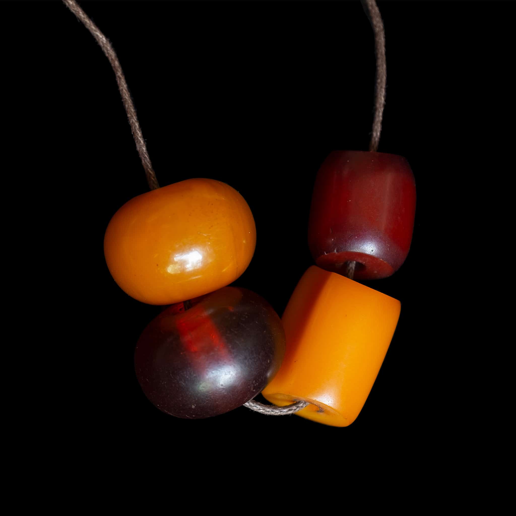 Old Resin faux Amber Beads | Vintage Ethnic Jewellery