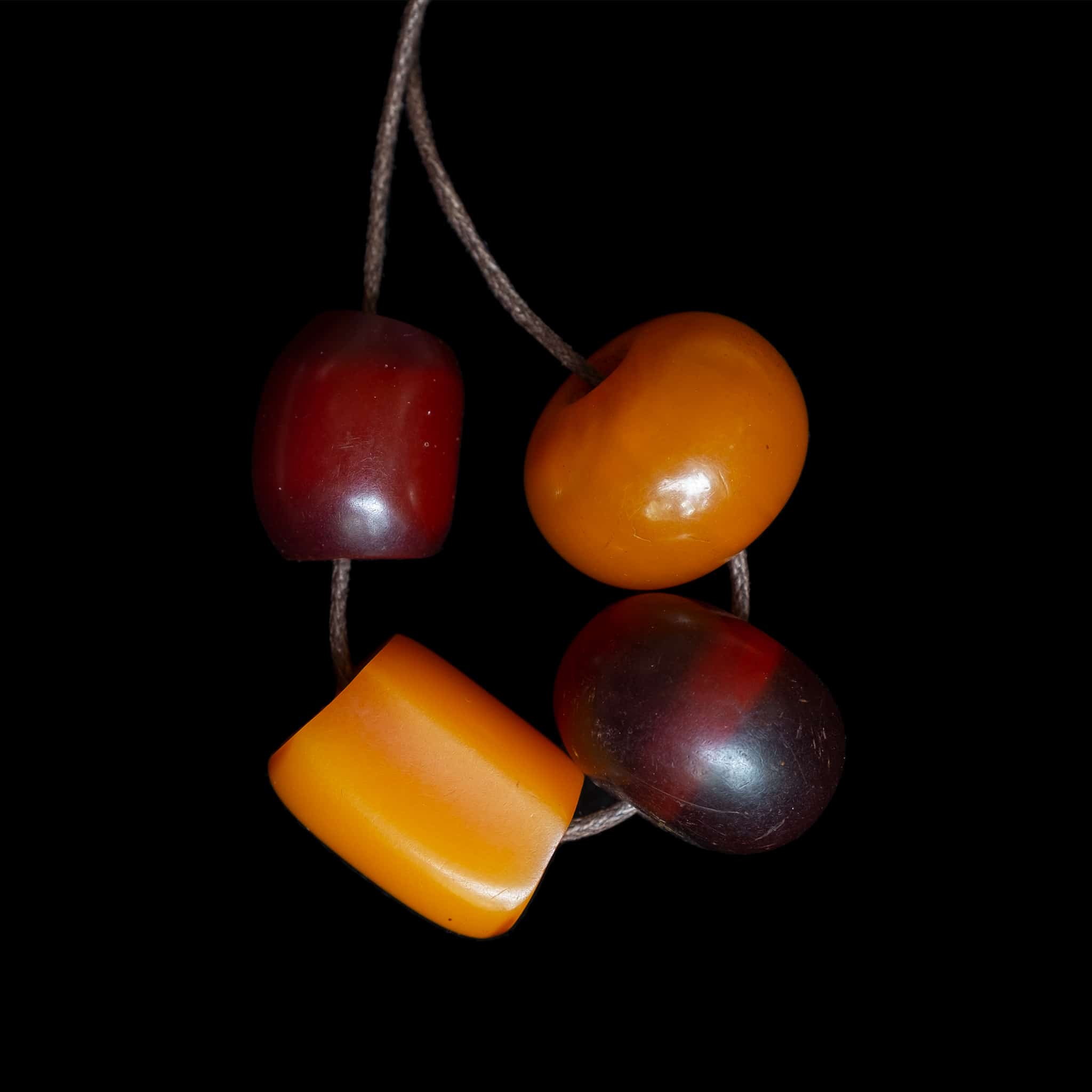 Old Resin faux Amber Beads | Vintage Ethnic Jewellery