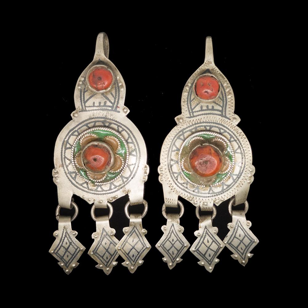Vintage Silver Earrings from Morocco | Vintage Ethnic Jewellery