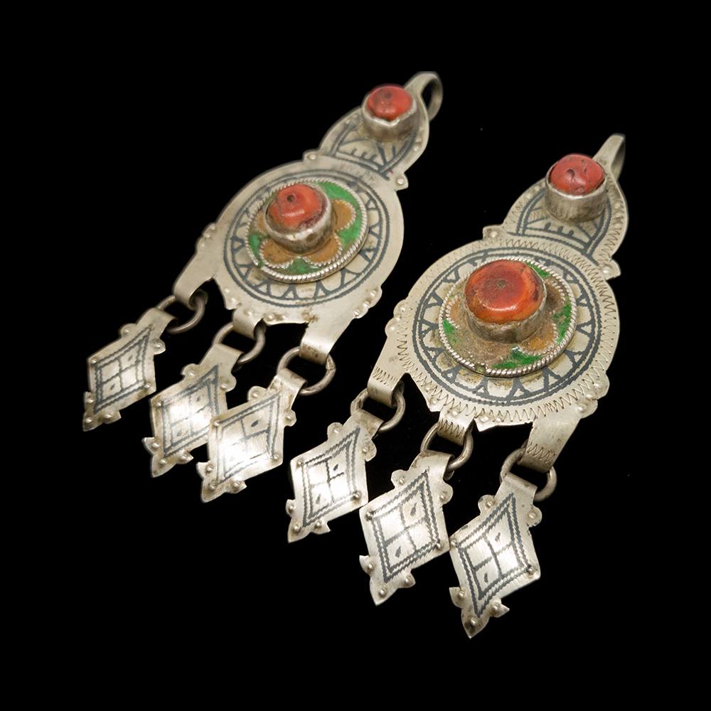 Vintage Silver Earrings from Morocco | Vintage Ethnic Jewellery