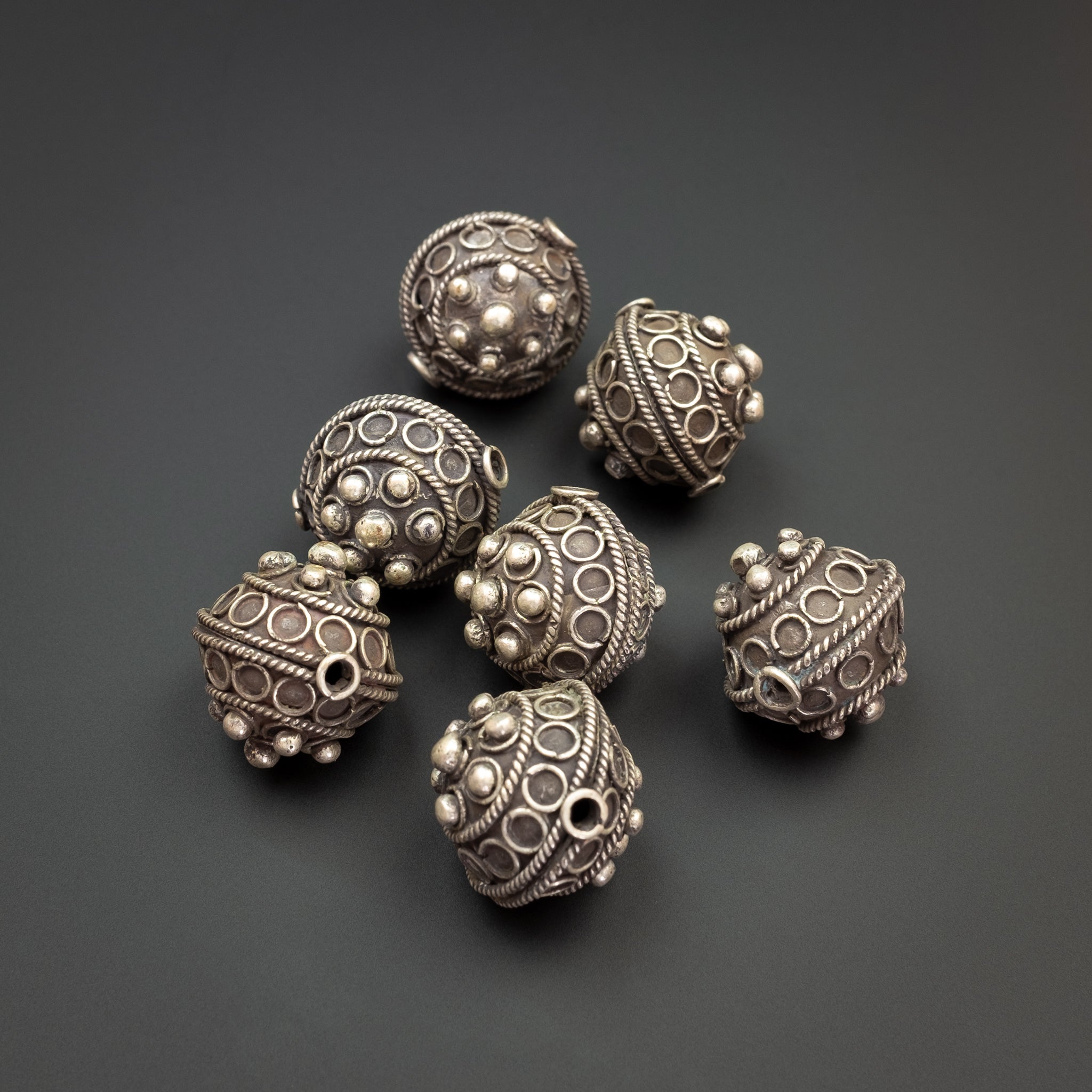 Silver Moroccan beads