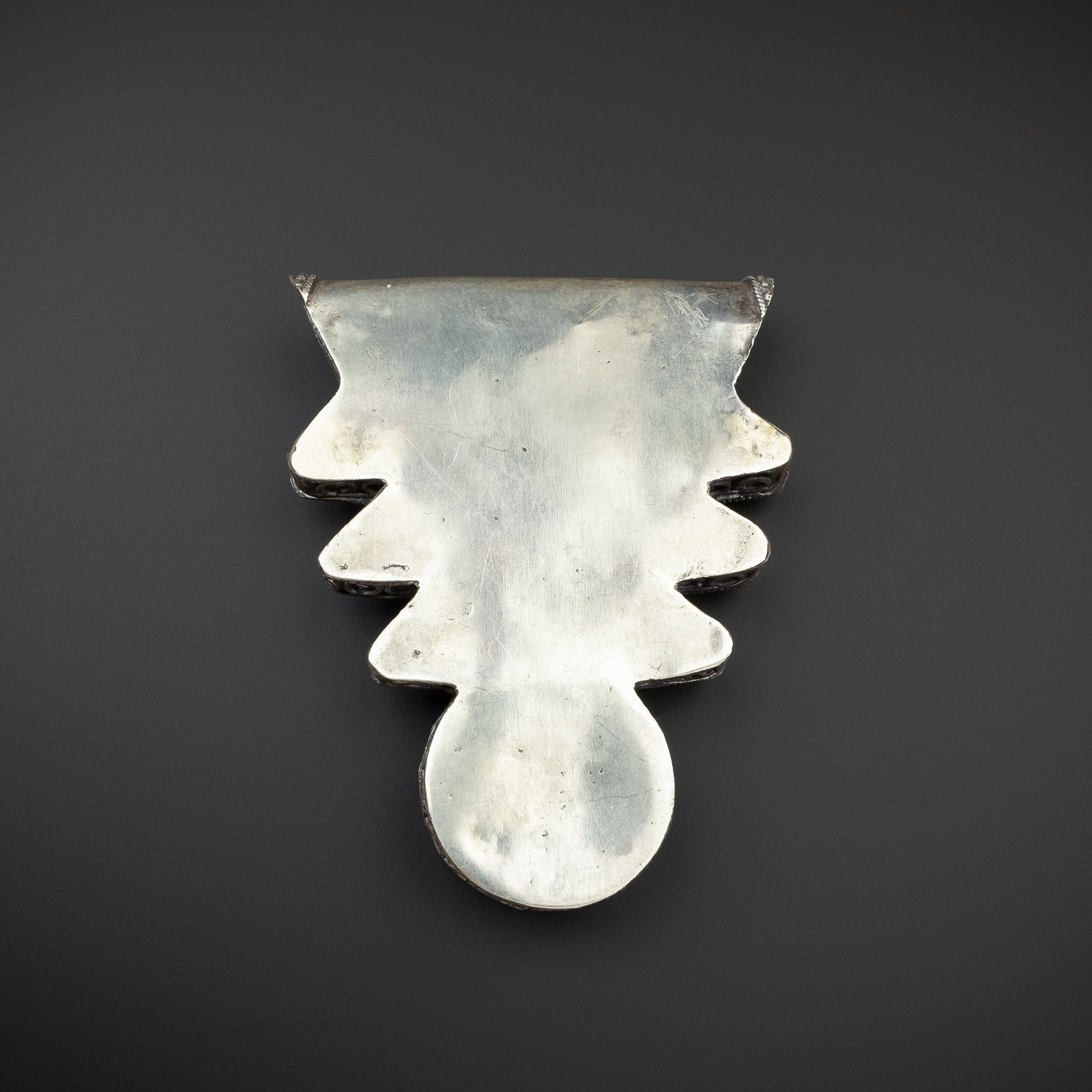 Silver Enamelled Pendant, Tiznit, Morocco - LARGE