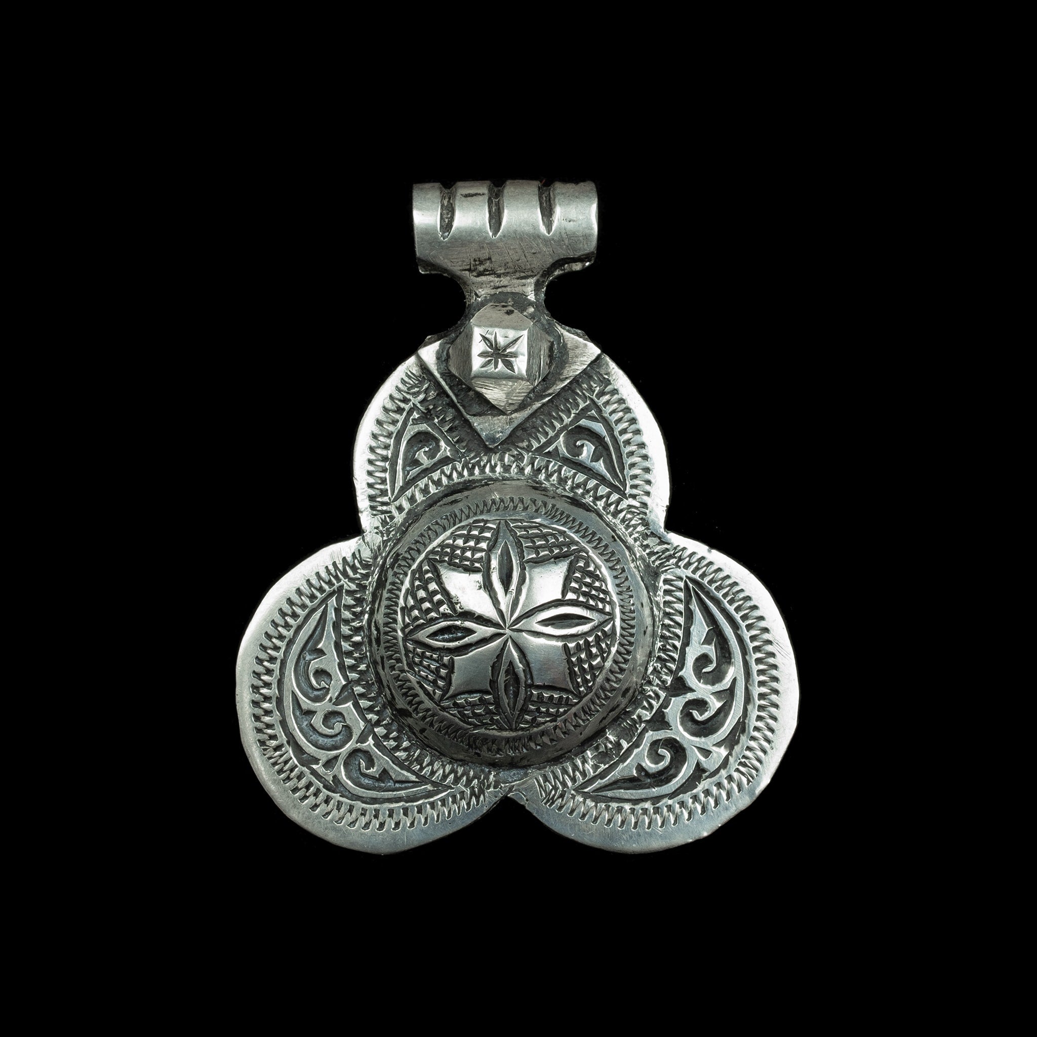 Silver 'Foulet' Hamsa Pendant from Fez | Vintage Ethnic Jewellery