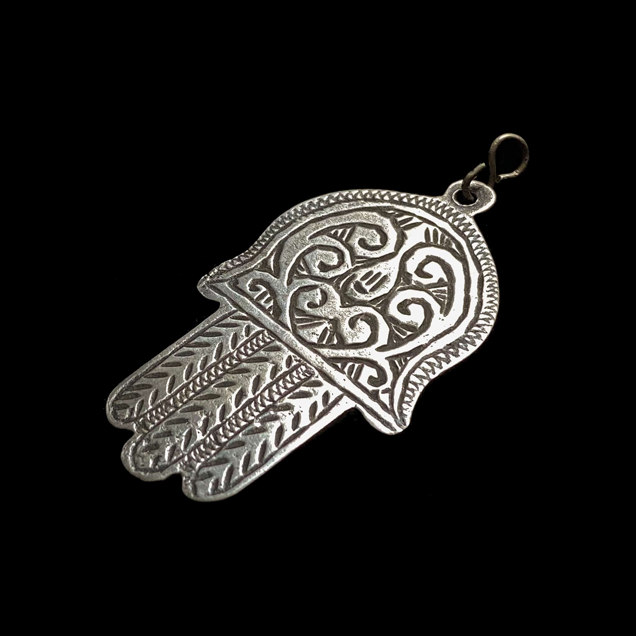 Vintage Moroccan Silver 'Hand of Fatima' Khamsa (Hamsa)