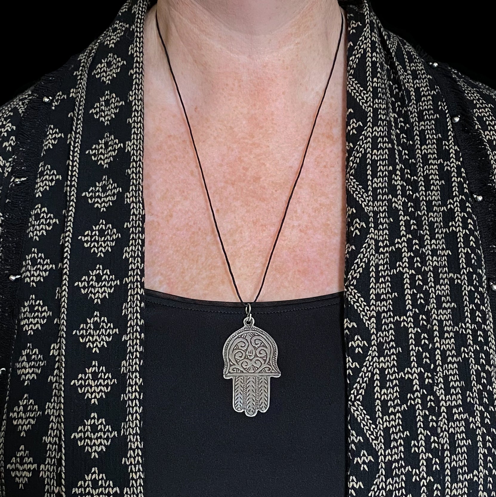 Vintage Moroccan Silver 'Hand of Fatima' Khamsa (Hamsa)