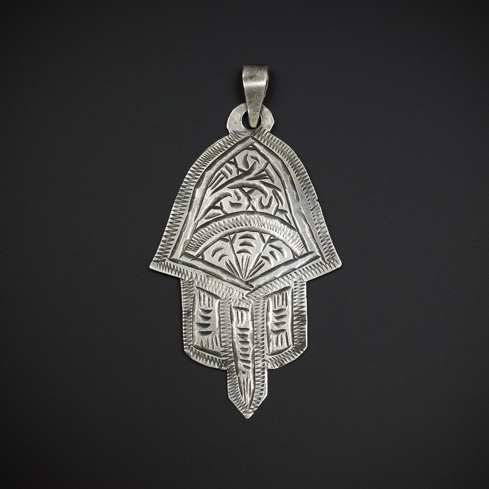 Old Silver Khamsa (Hamsa) Pendant, Morocco