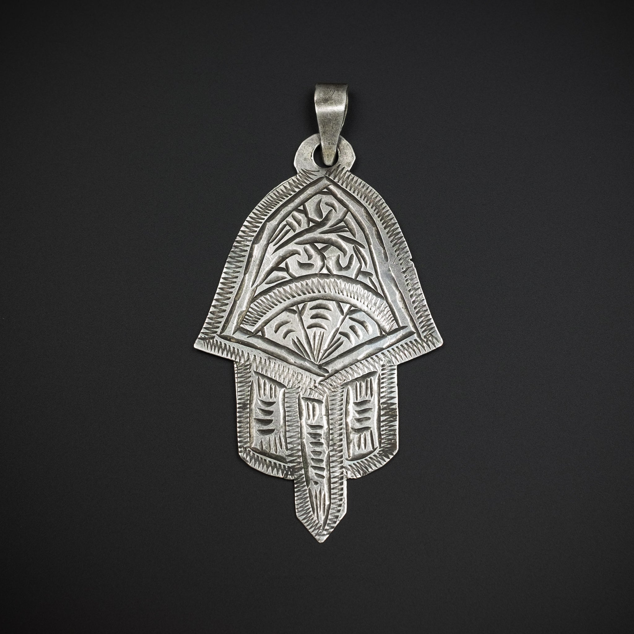 Old Silver Khamsa (Hamsa) Pendant, Morocco