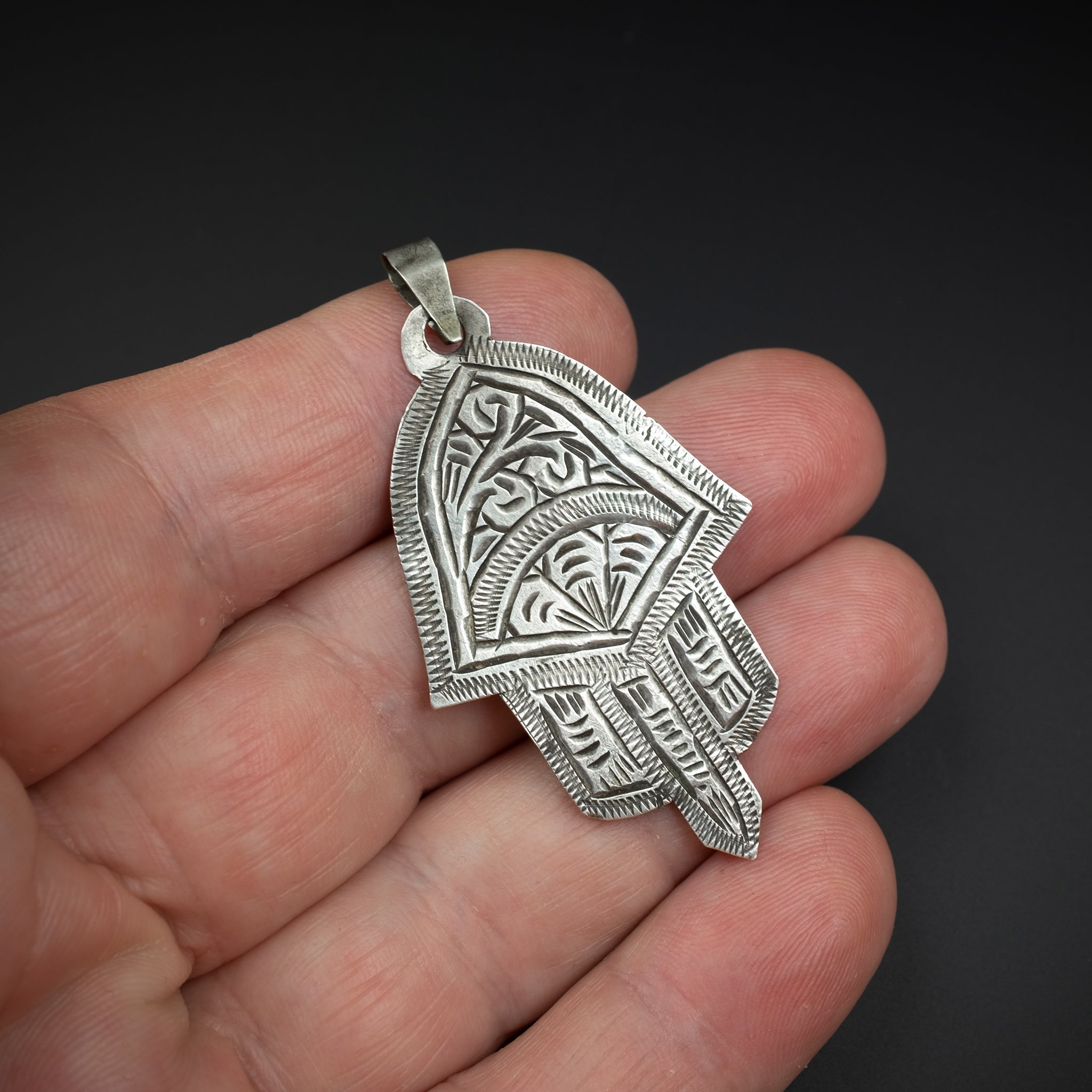 Old Silver Khamsa (Hamsa) Pendant, Morocco