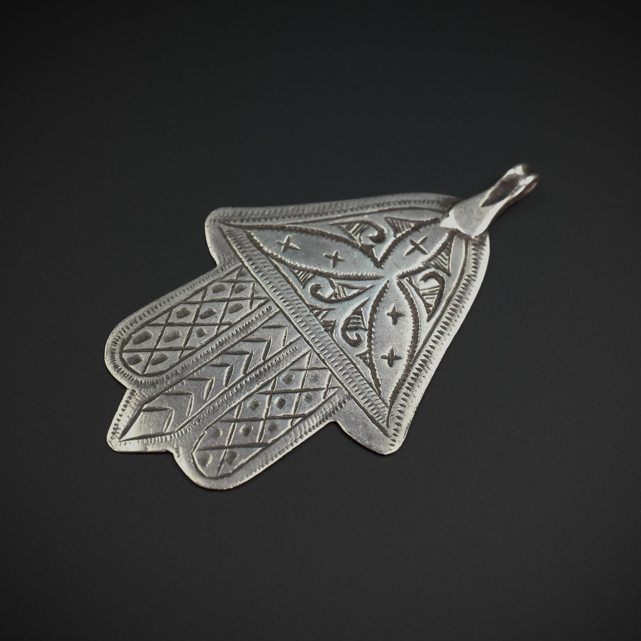 Vintage Moroccan Silver 'Hand of Fatima' Khamsa (Hamsa), Essaouira
