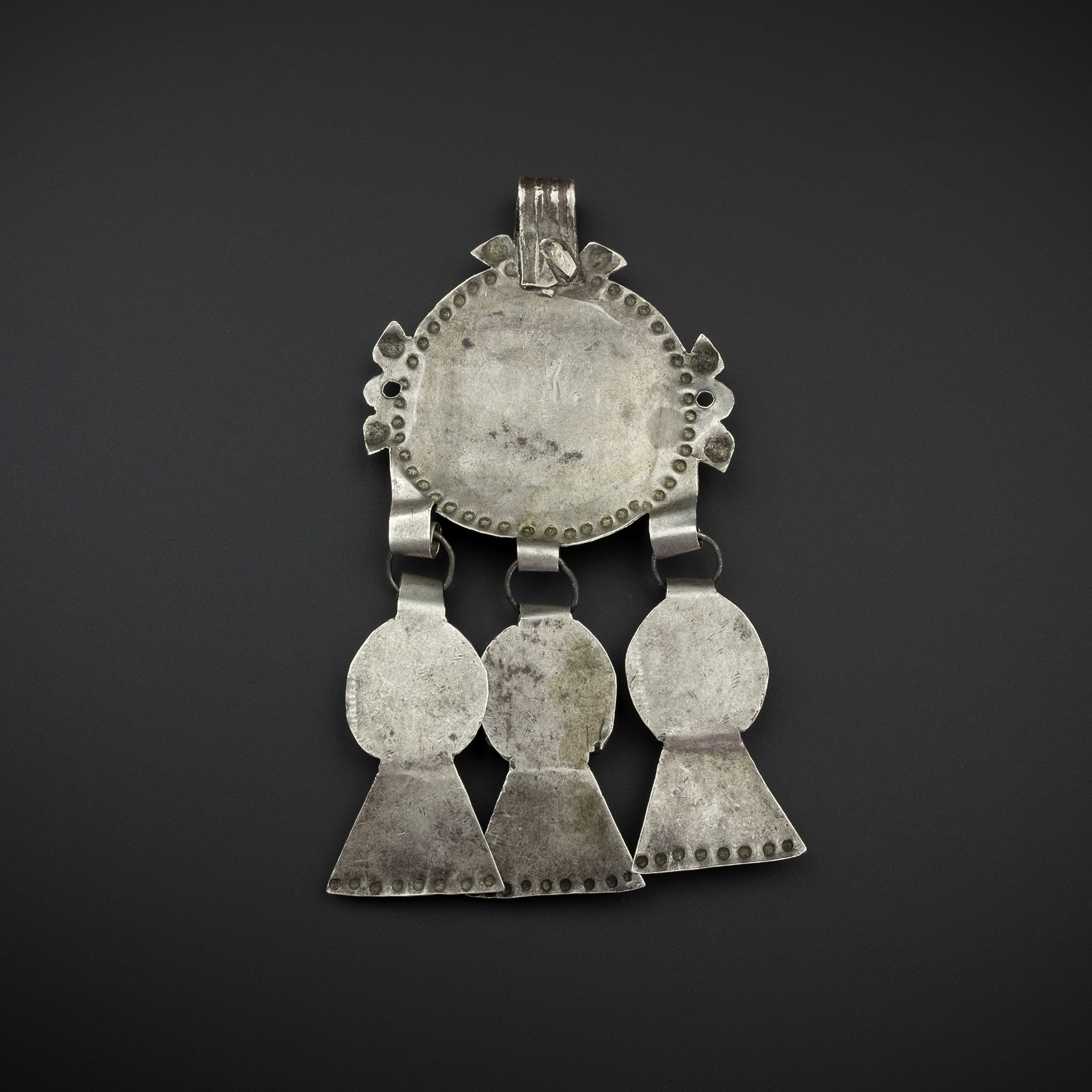 Vintage Silver Niello Pendant, Ida ou Nadif, Morocco