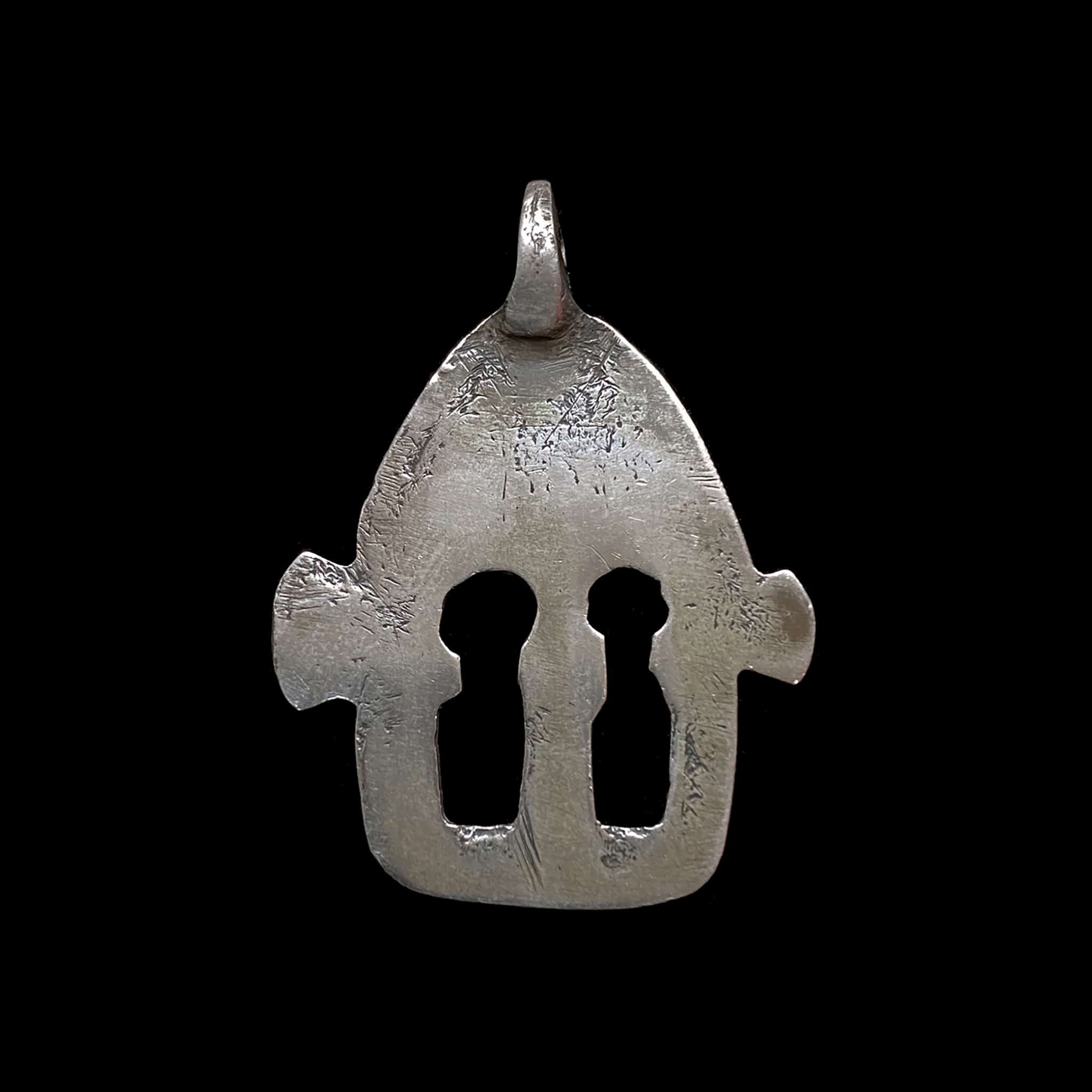 Old Berber silver pendant from the Dadès Valley, Morocco