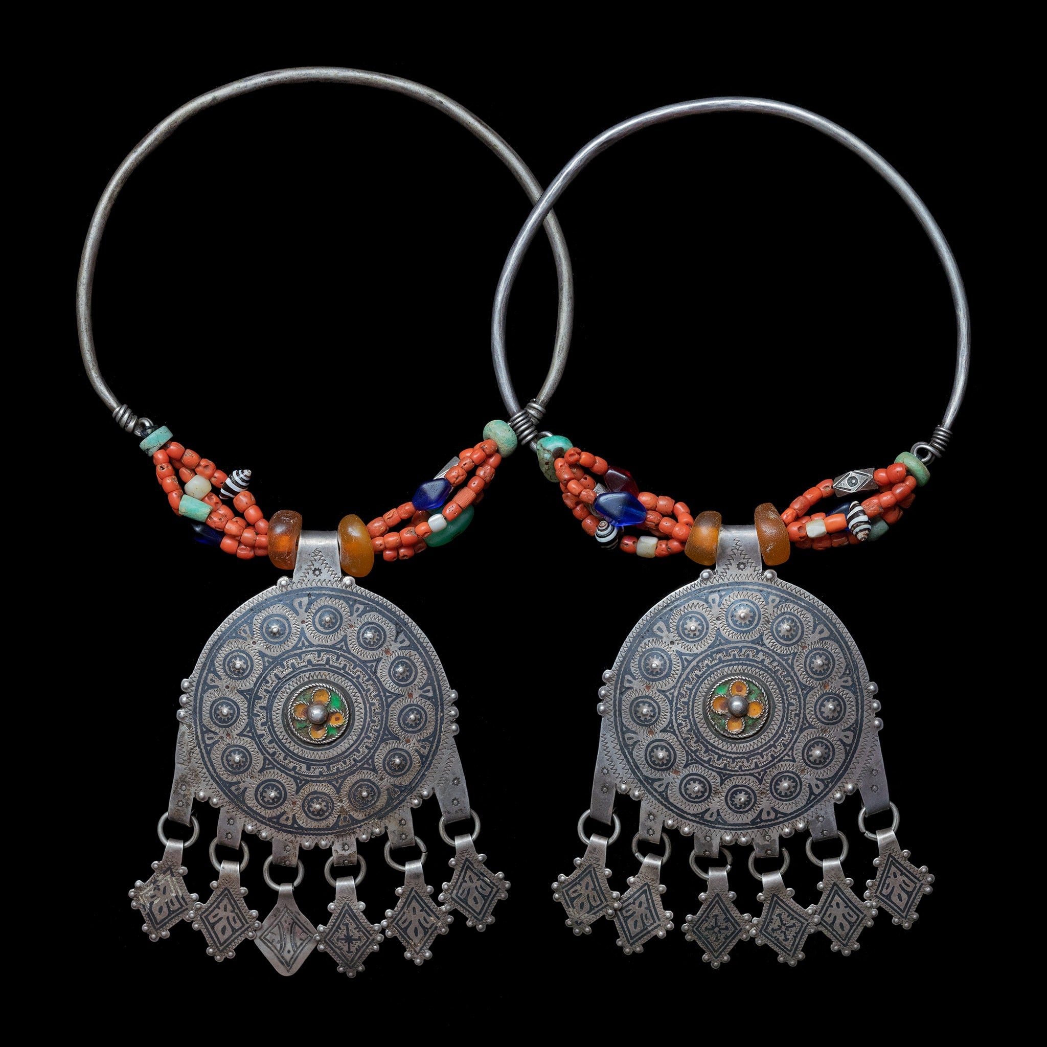 Berber Temporal Adornment | Vintage Ethnic Jewellery