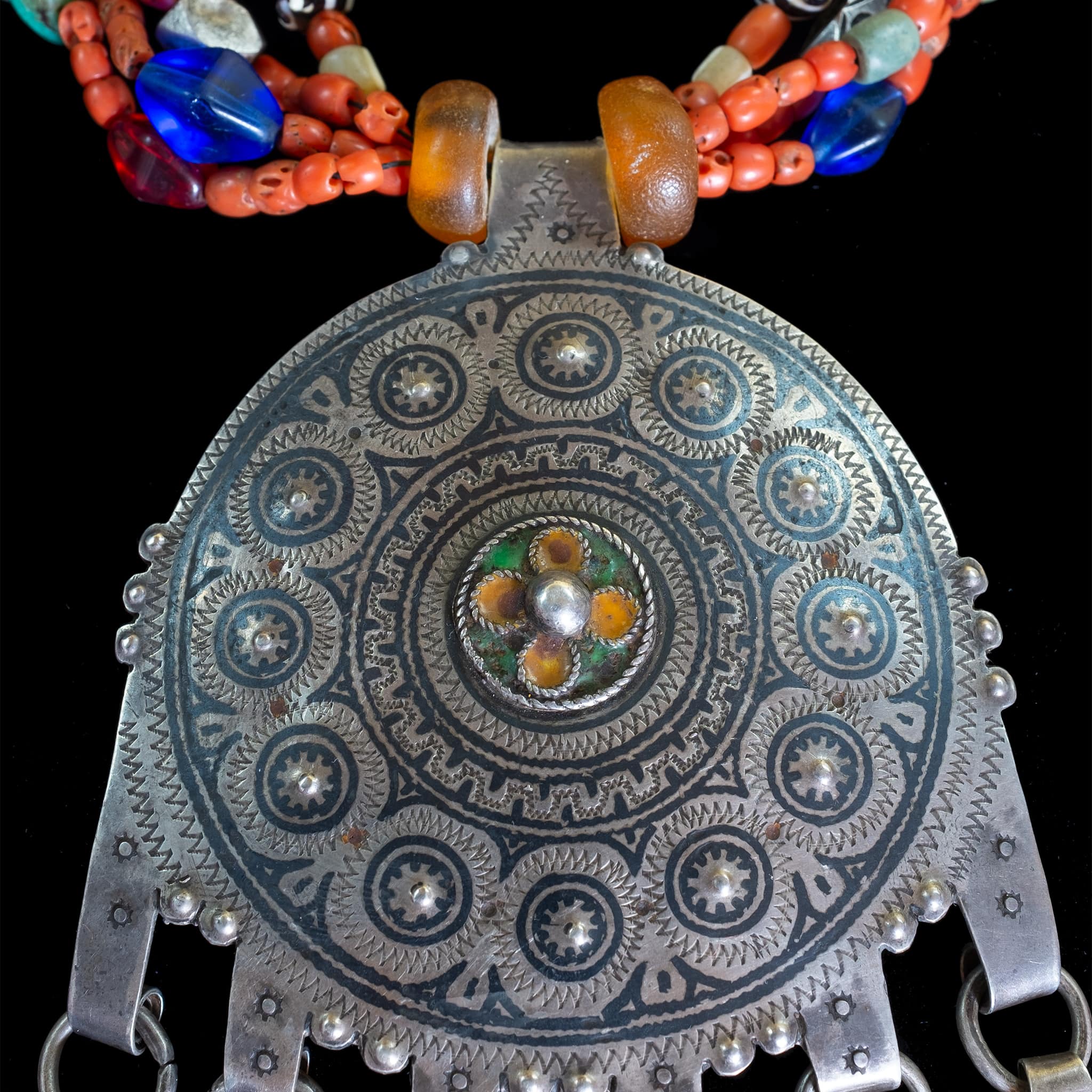 Berber Temporal Adornment | Vintage Ethnic Jewellery