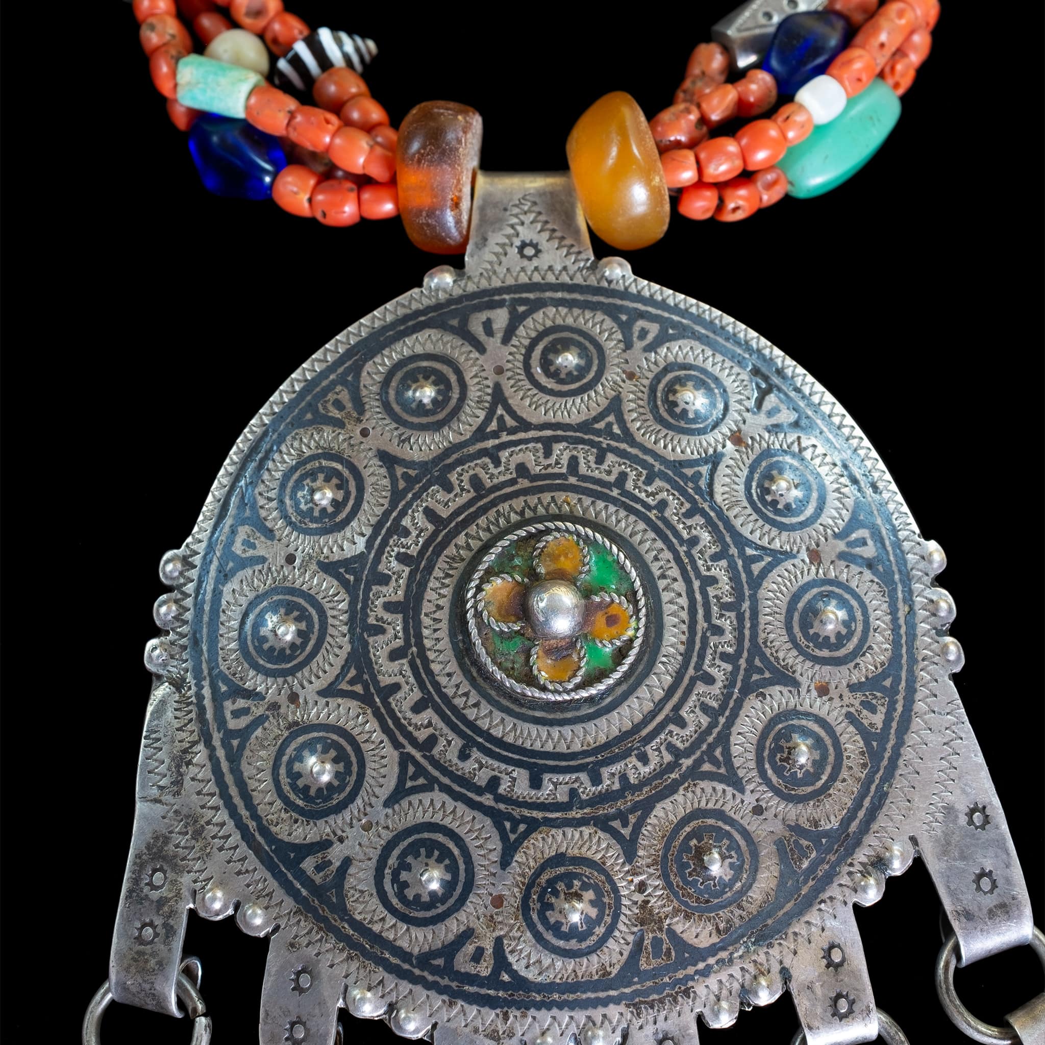 Berber Temporal Adornment | Vintage Ethnic Jewellery