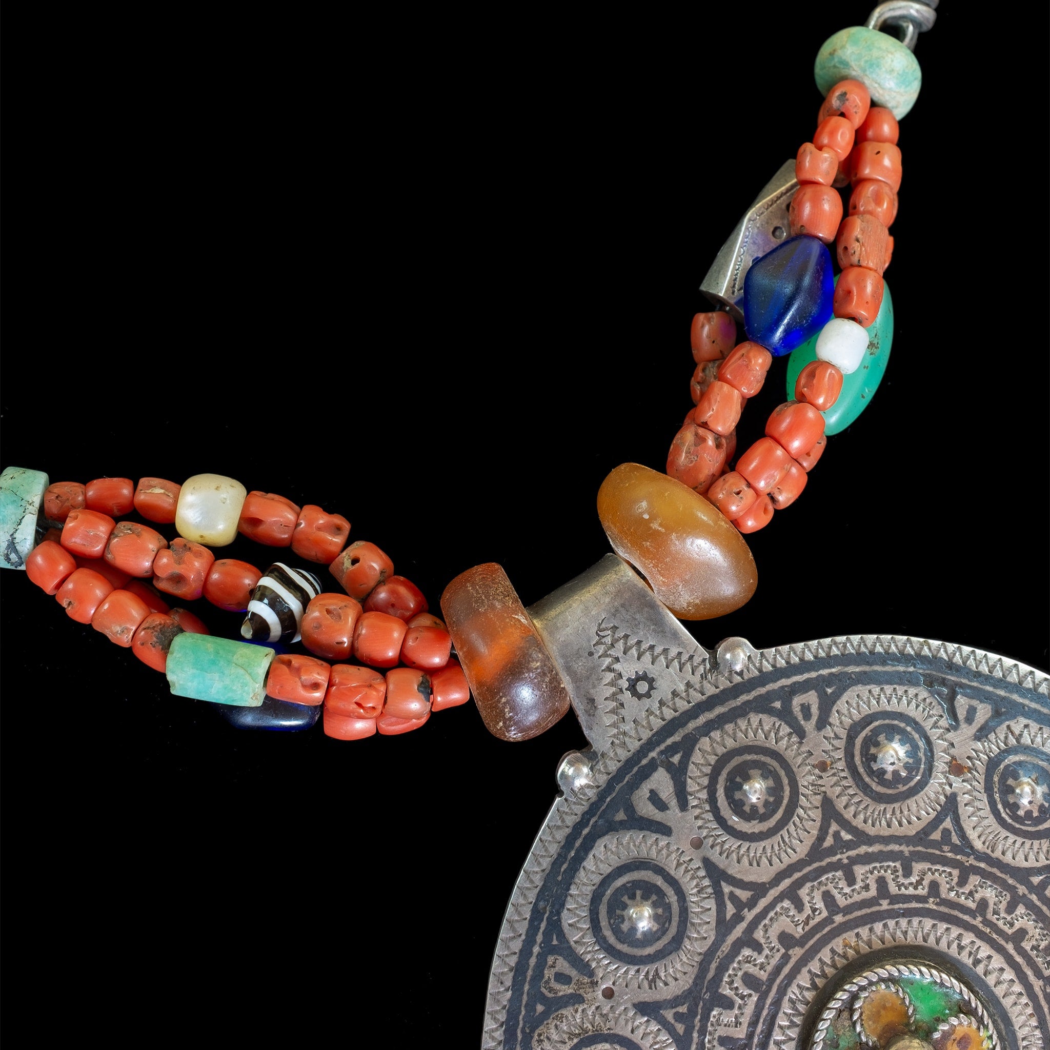 Berber Temporal Adornment | Vintage Ethnic Jewellery