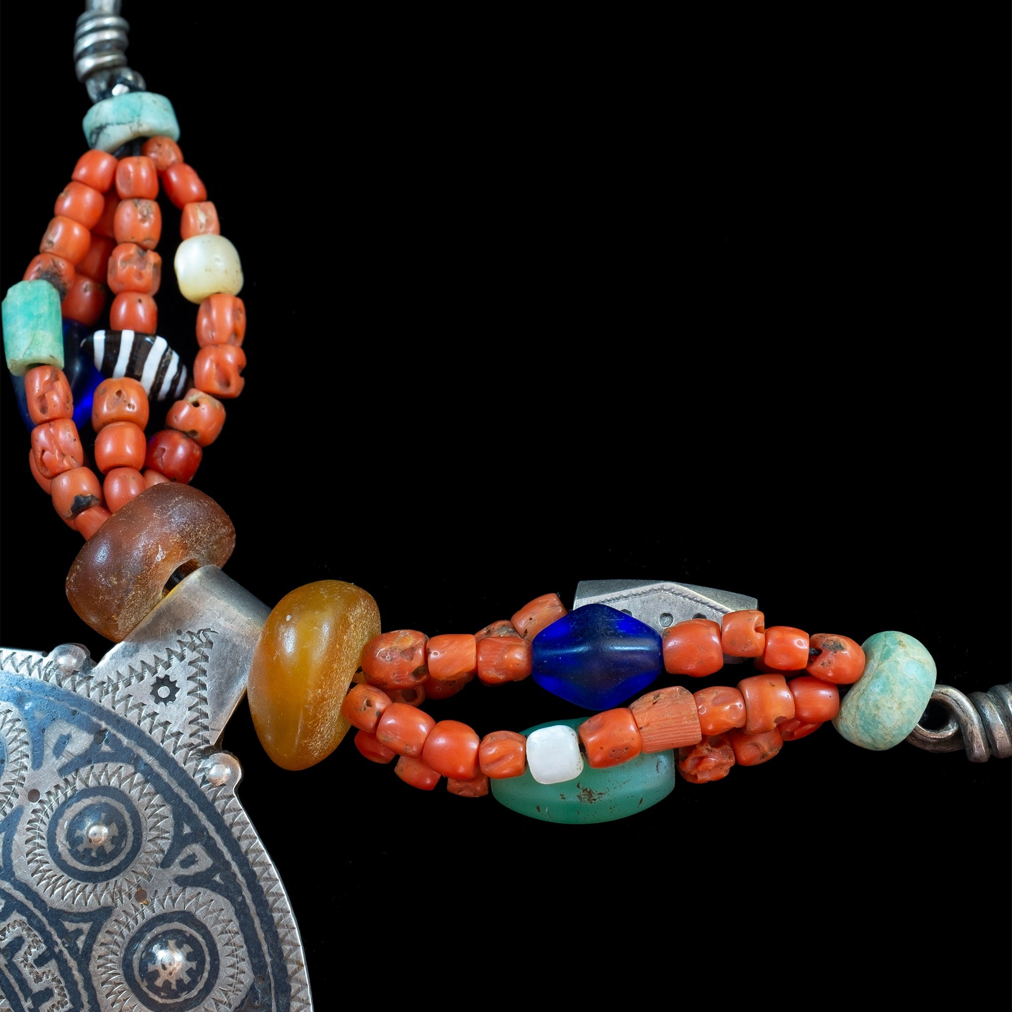 Berber Temporal Adornment | Vintage Ethnic Jewellery