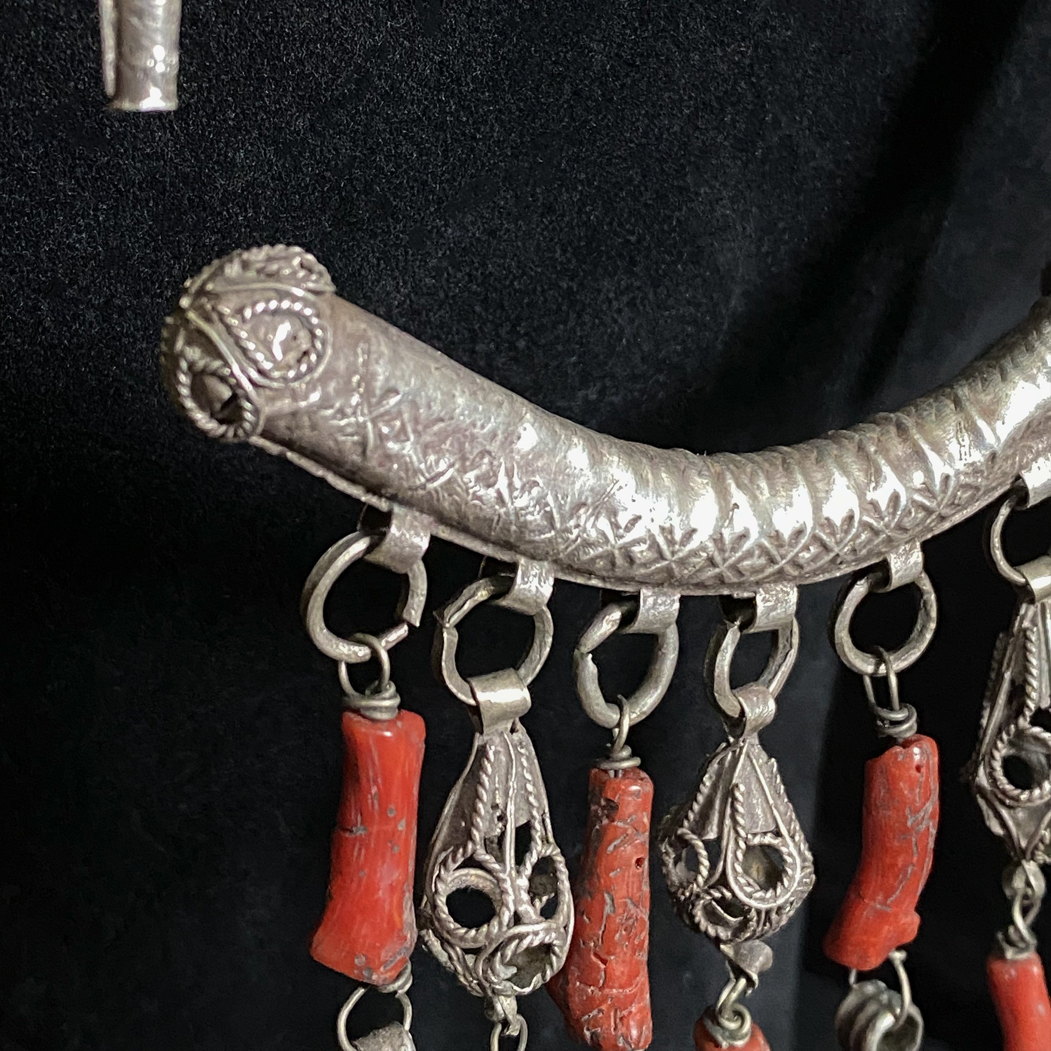 Antique silver temporal adornment from Tiznit, Morocco