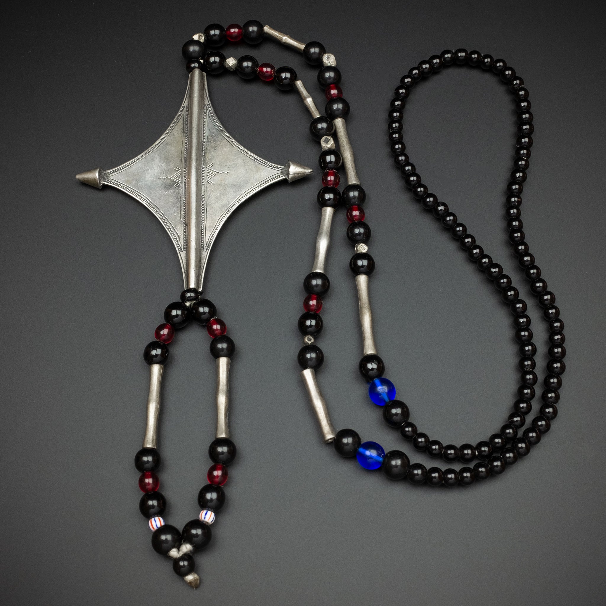 Old Tuareg Egourou Cross Necklace from In-Gall, Niger