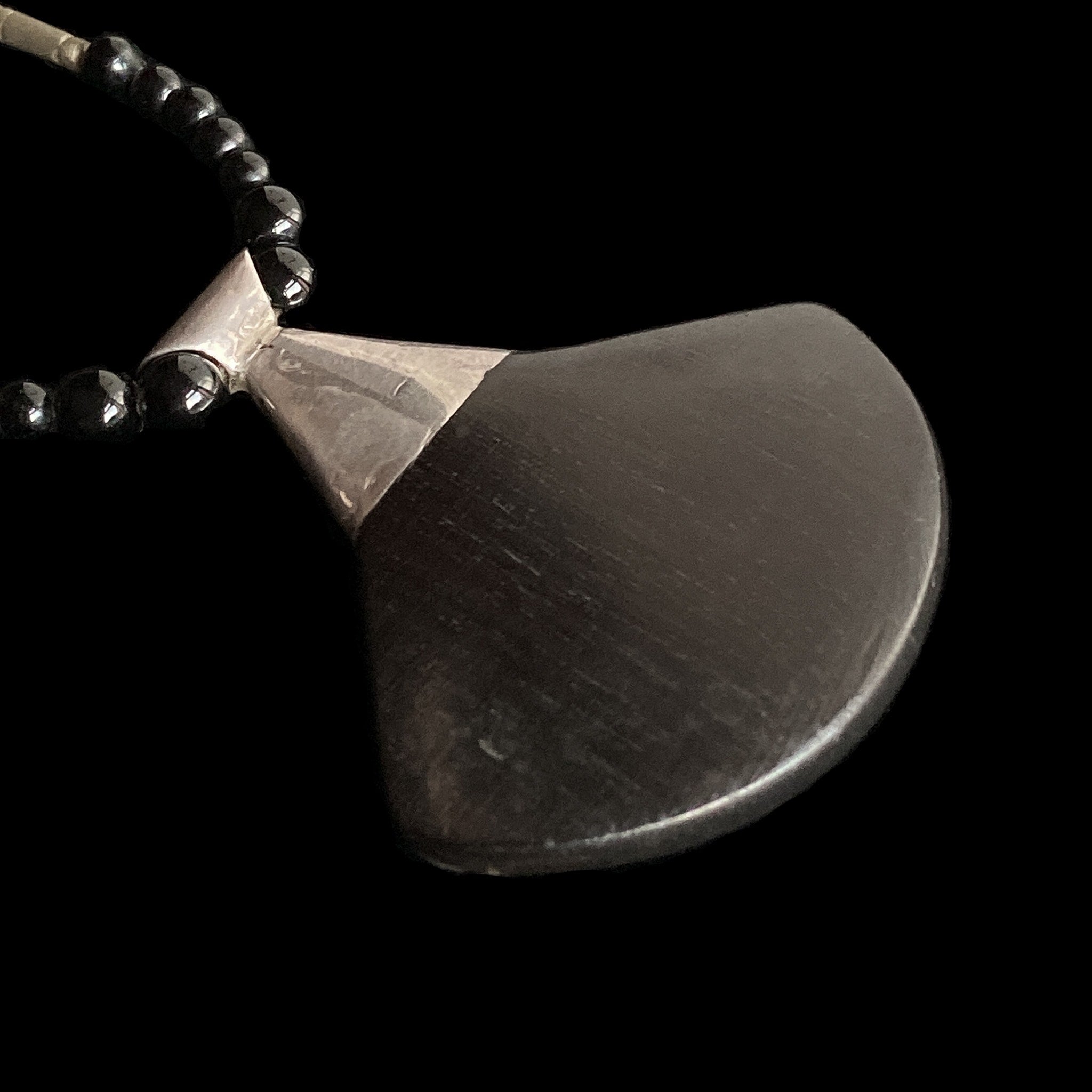 Silver and Ebony Tuareg Necklace | Vintage Ethnic Jewellery