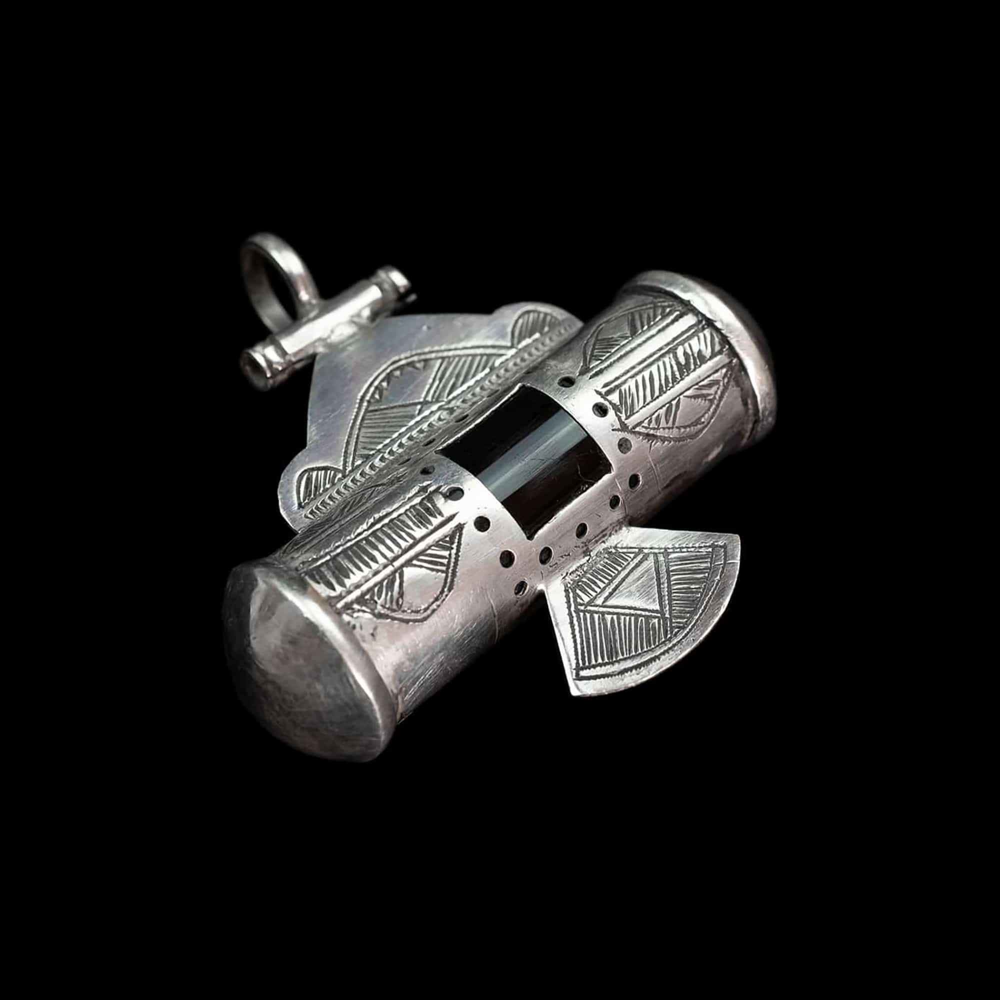 Tuareg Silver Karkaro Pendant | Vintage Ethnic Jewellery