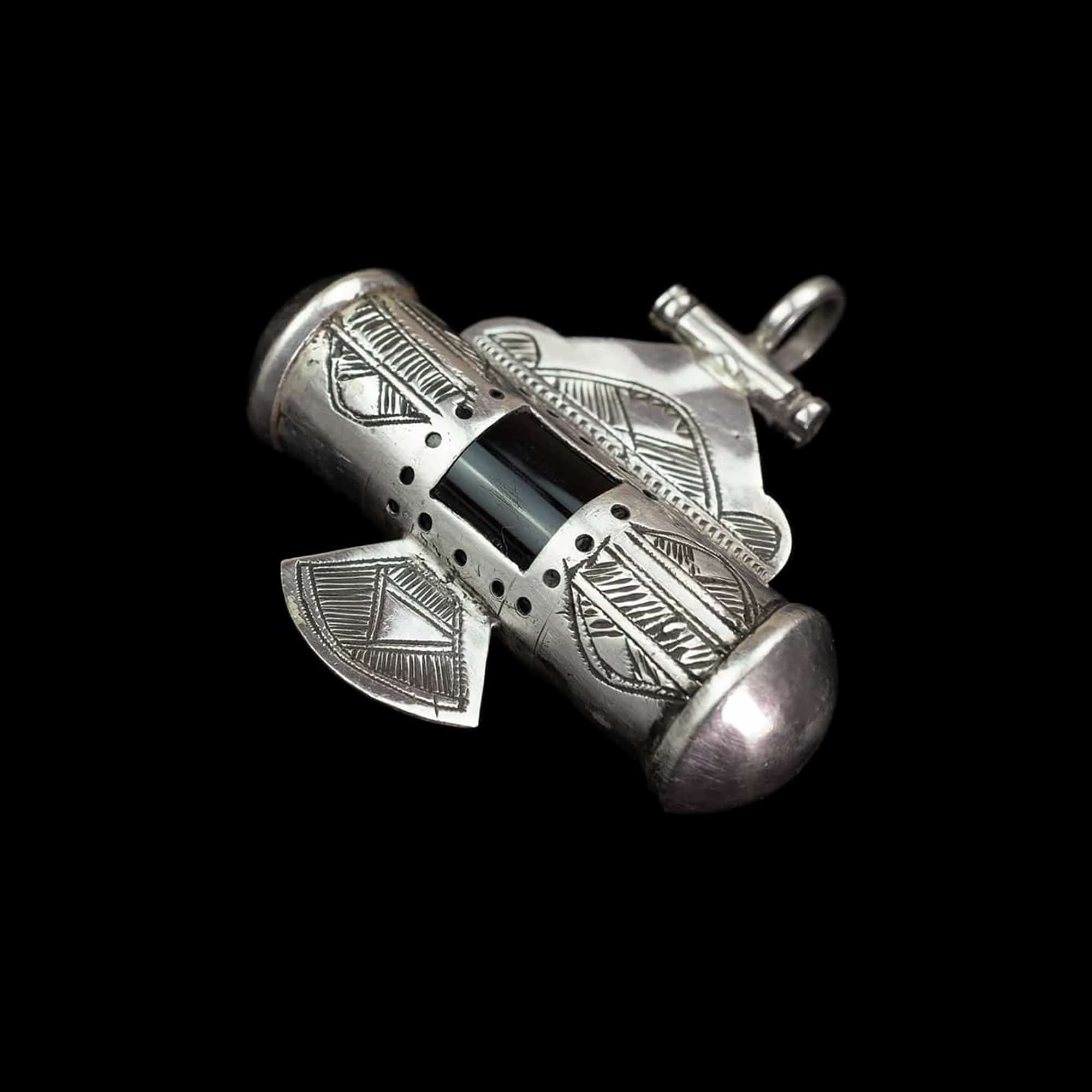 Tuareg Silver Karkaro Pendant | Vintage Ethnic Jewellery