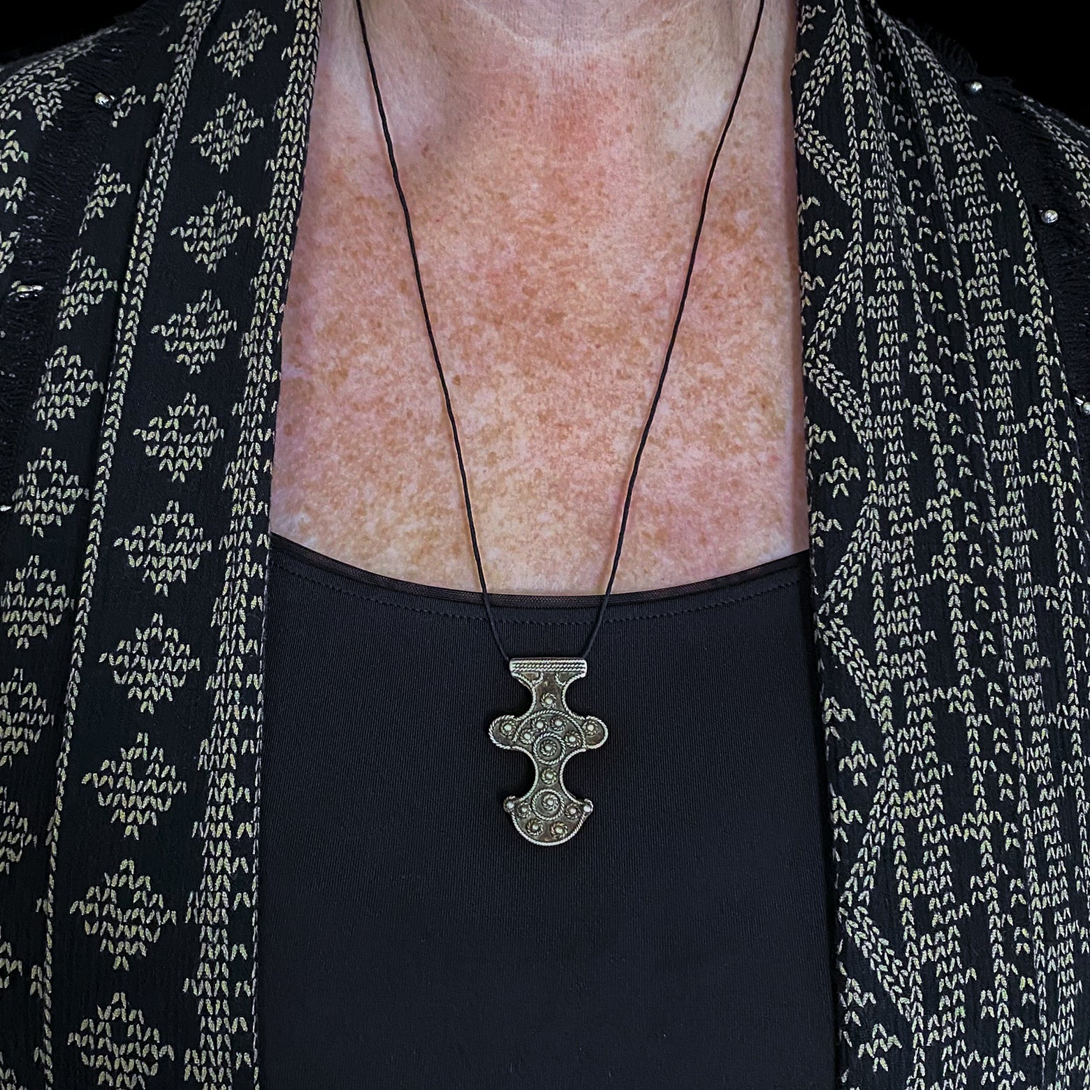 Vintage Silver Tuareg Pendant from Mauritania