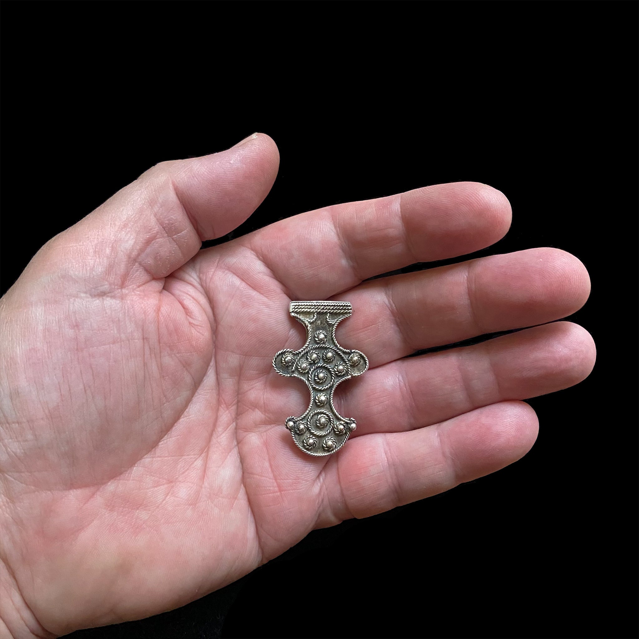 Vintage Silver Tuareg Pendant from Mauritania